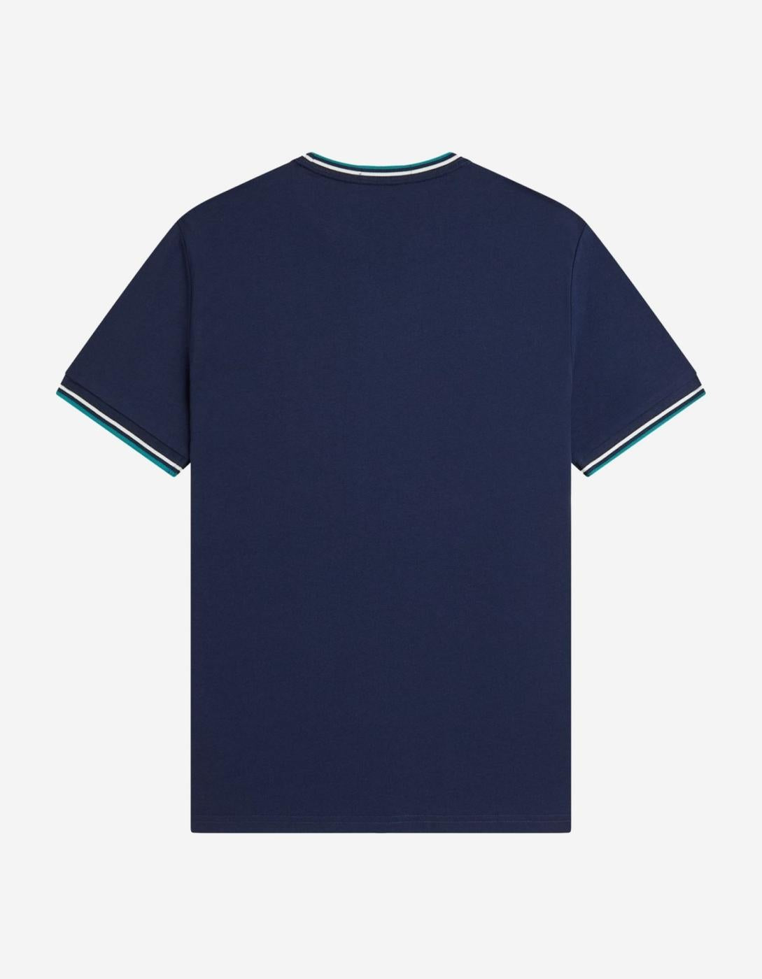 Camiseta FRED PERRY M1588 - Tennis Blue/Snow White/Dpmt