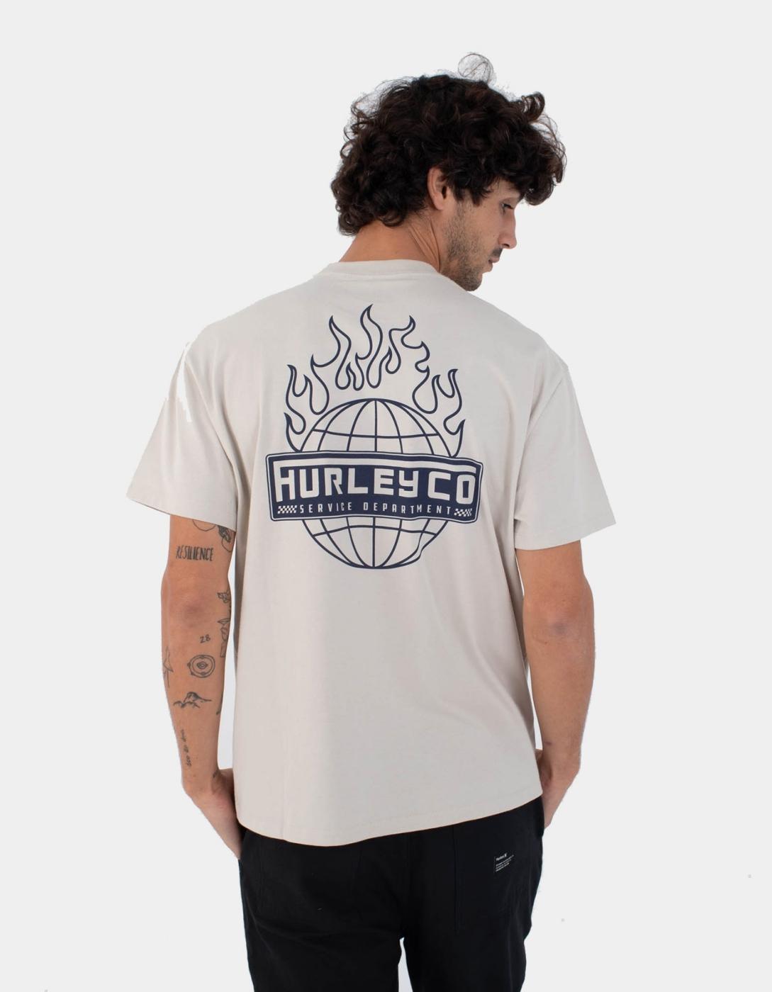 Camiseta HURLEY GLOBAL FIRE - Bone