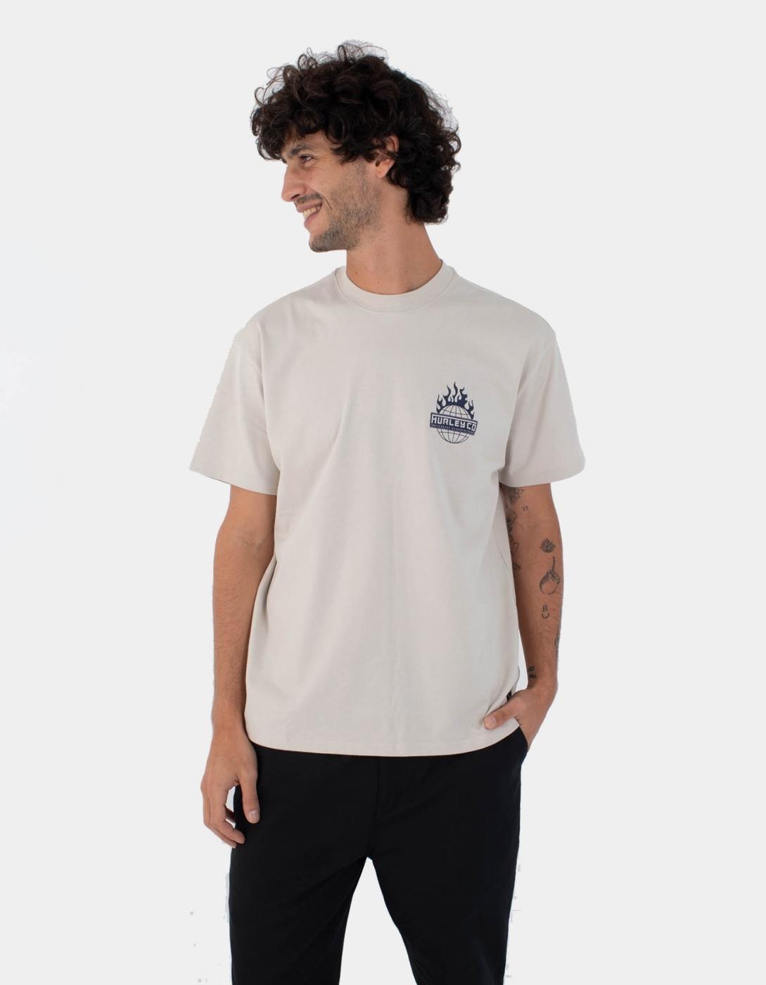 Camiseta HURLEY GLOBAL FIRE - Bone