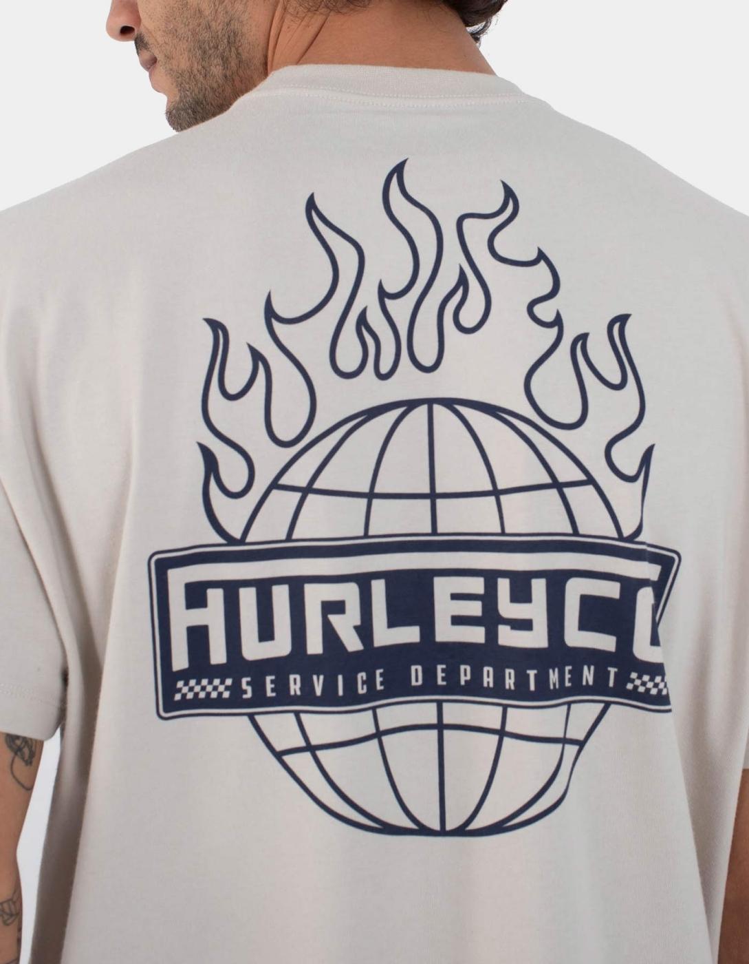 Camiseta HURLEY GLOBAL FIRE - Bone