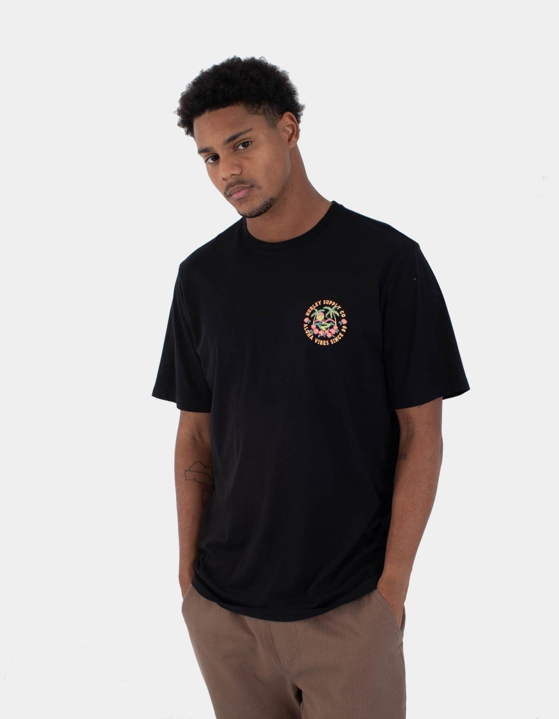 Camiseta HURLEY HAWAIIAN ISLAND - Black