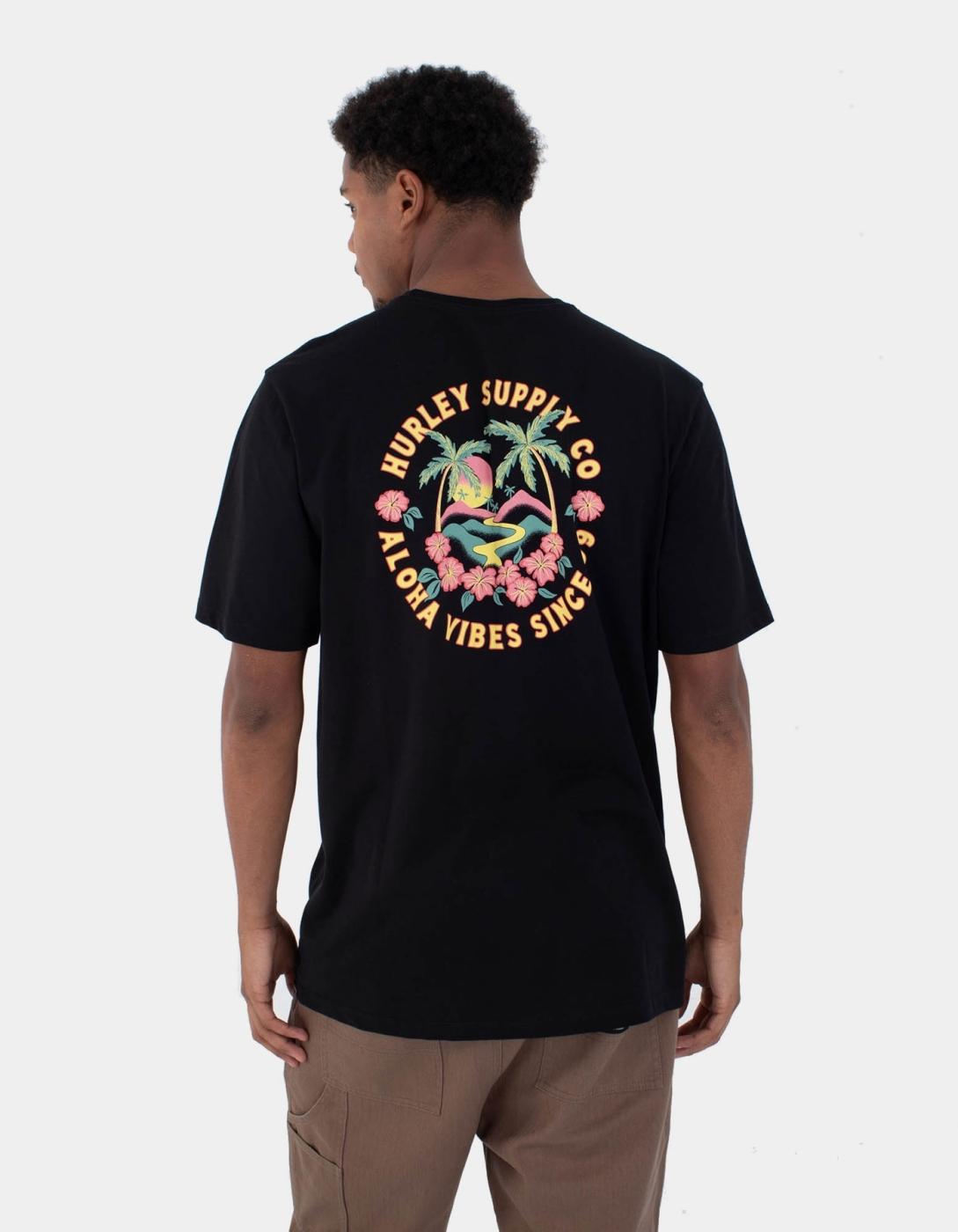 Camiseta HURLEY HAWAIIAN ISLAND - Black