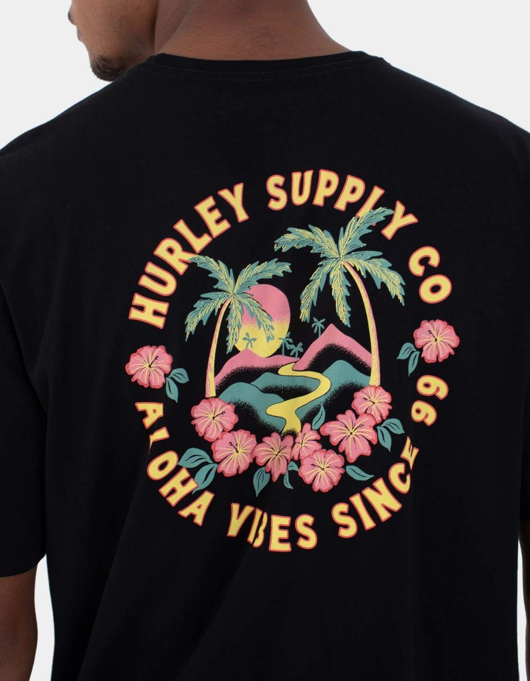Camiseta HURLEY HAWAIIAN ISLAND - Black