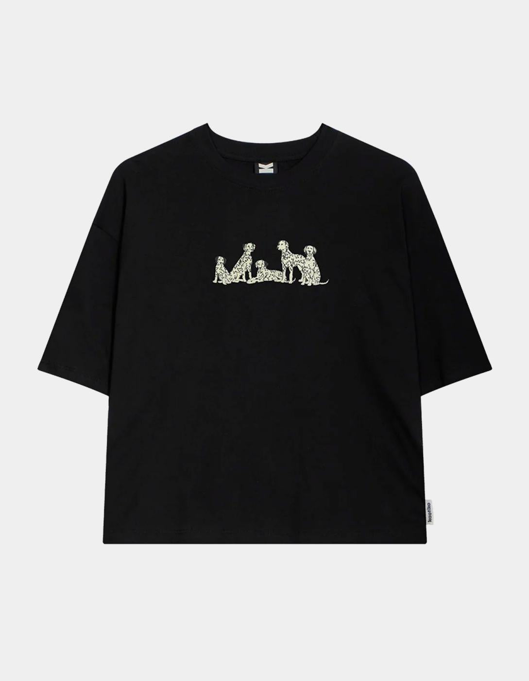 Camiseta KAOTIKO CROPPED DALMATAS  - Black