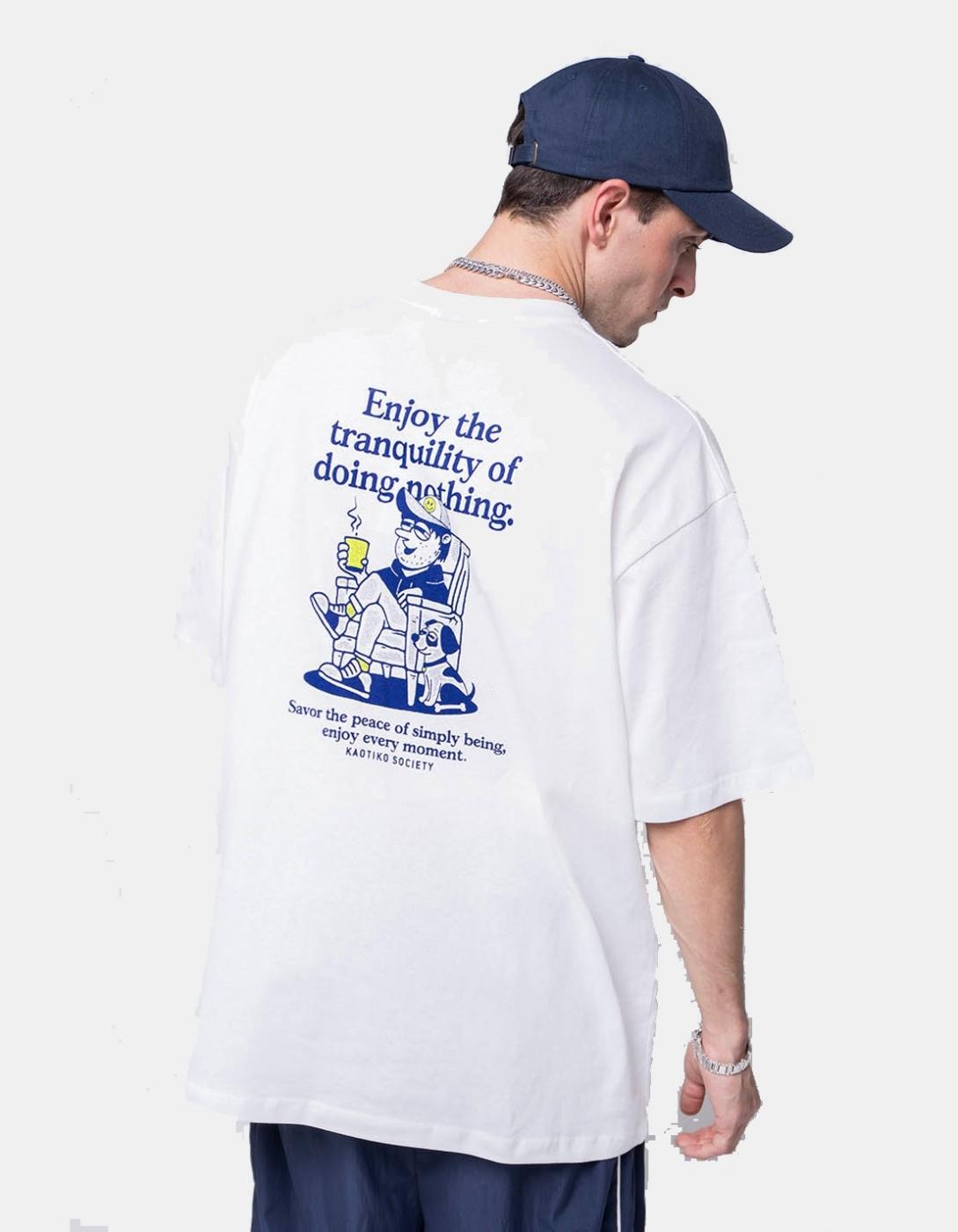 Camiseta KAOTIKO DOING NOTHING - White