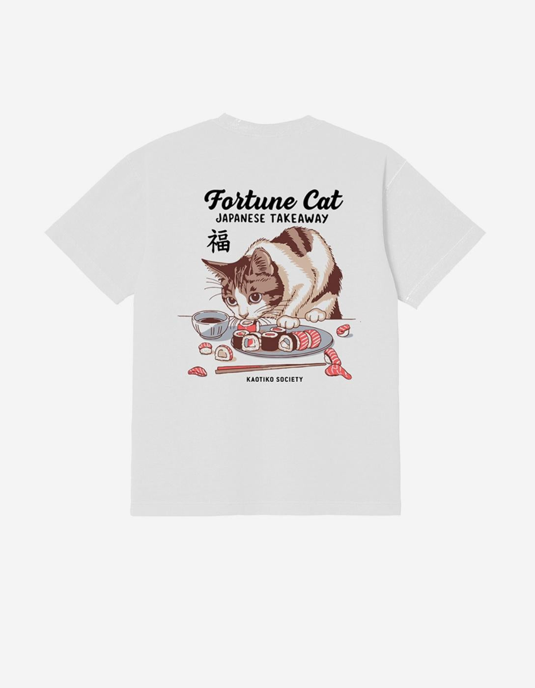 Camiseta KAOTIKO FORTUNE CAT -White
