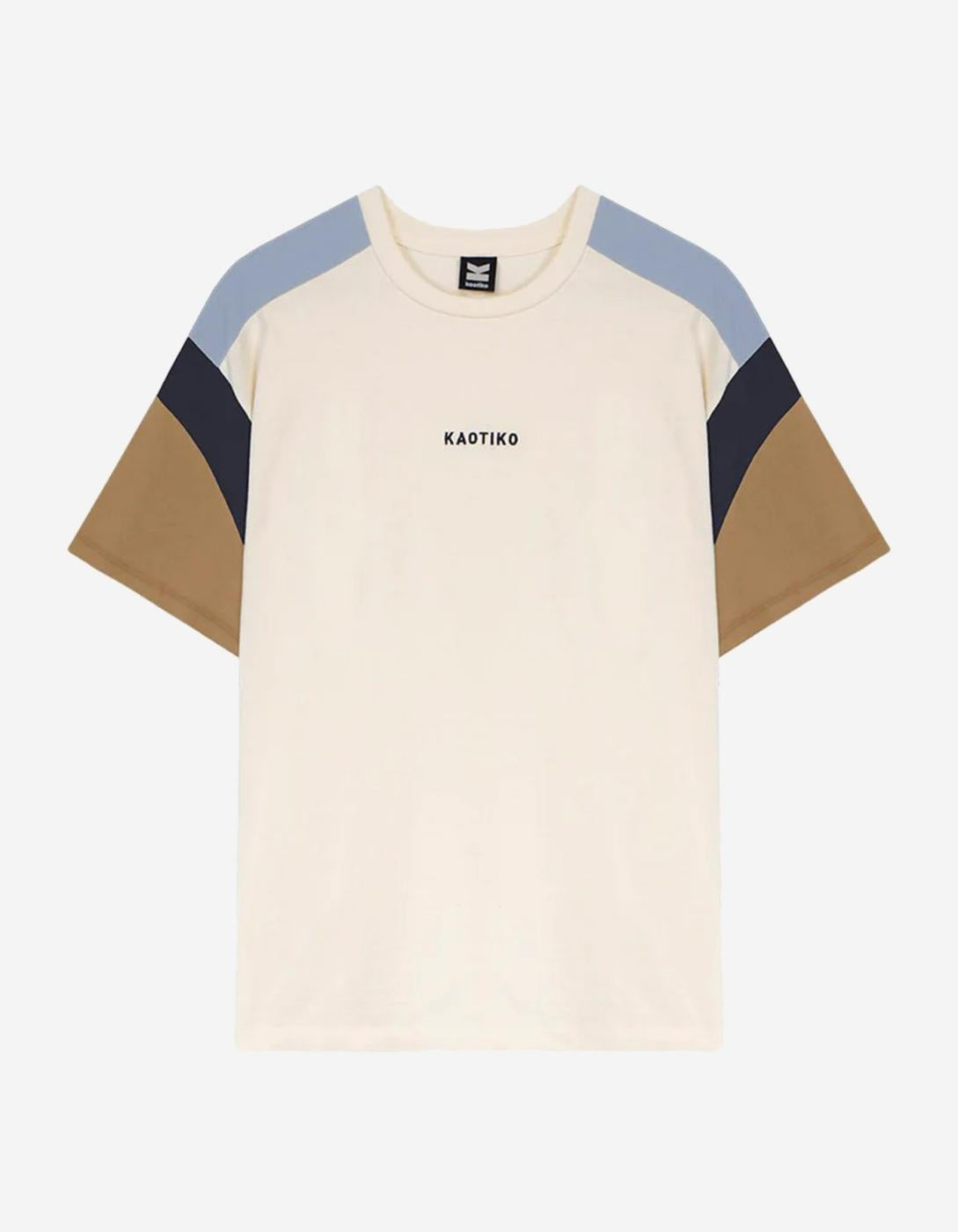 Camiseta KAOTIKO OTTAWA - Ivory/Camel/Sky/Navy