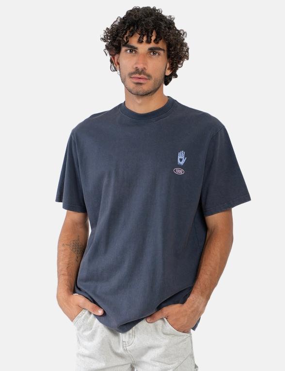 Camiseta KAOTIKO REGULAR GEOMETRIC FLOWER - Sea Storm