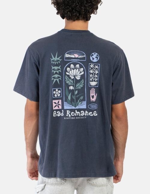 Camiseta KAOTIKO REGULAR GEOMETRIC FLOWER - Sea Storm