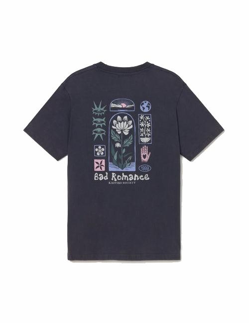 Camiseta KAOTIKO REGULAR GEOMETRIC FLOWER - Sea Storm
