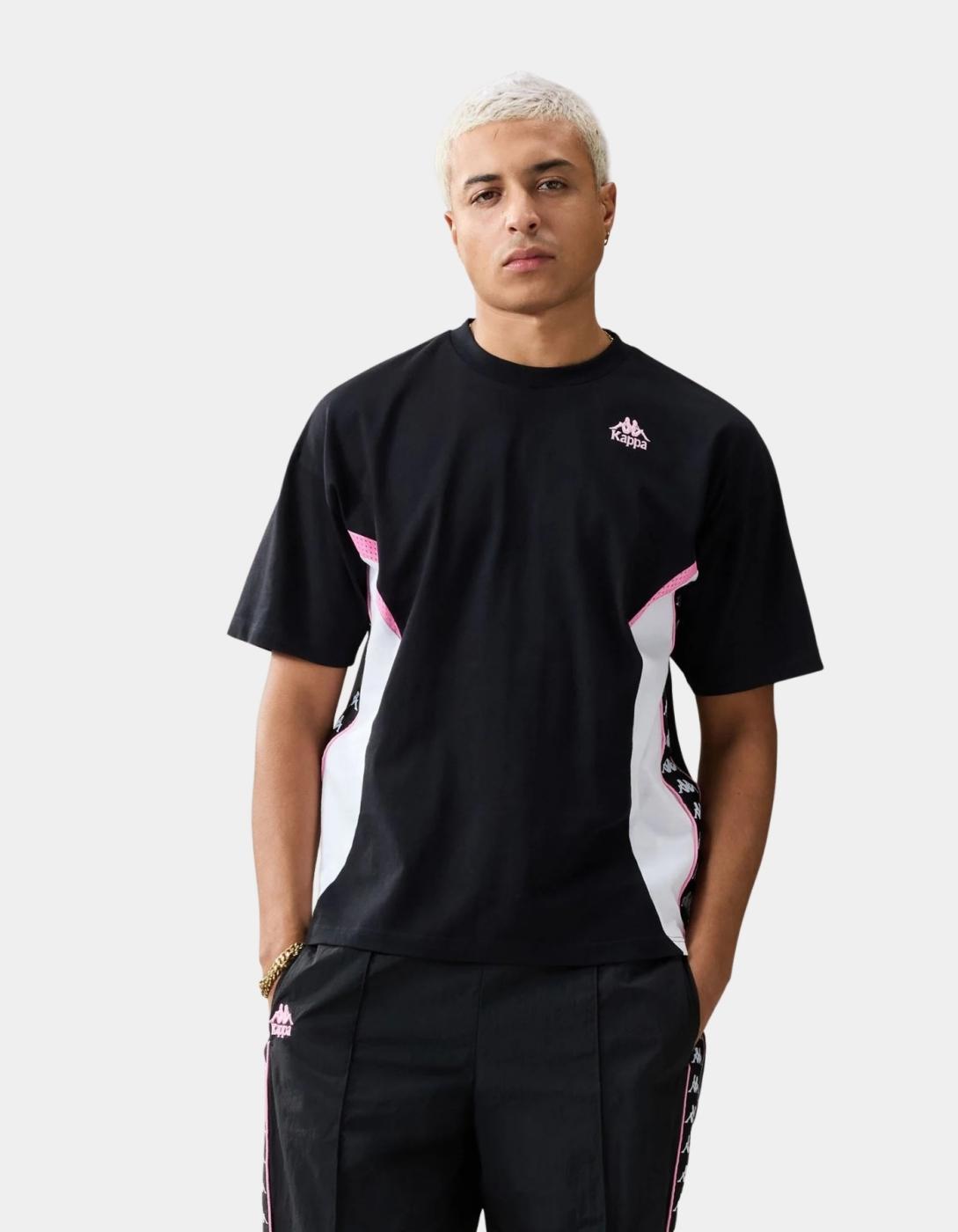 Camiseta KAPPA BANDA SKYLER - Black/Pink Prism/White