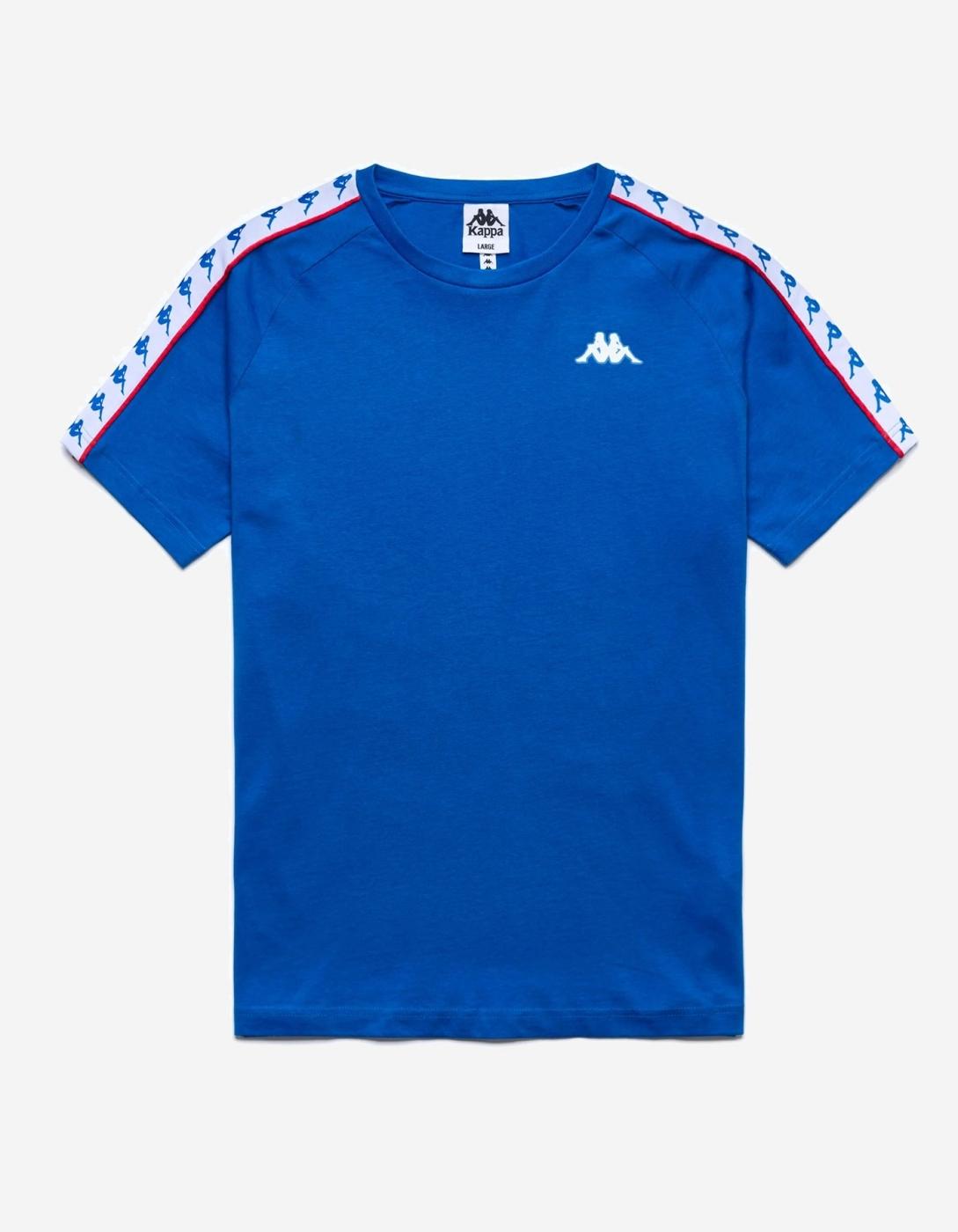 Camiseta KAPPA COEN SLIM - Blue France/Red Md Coral/Whit