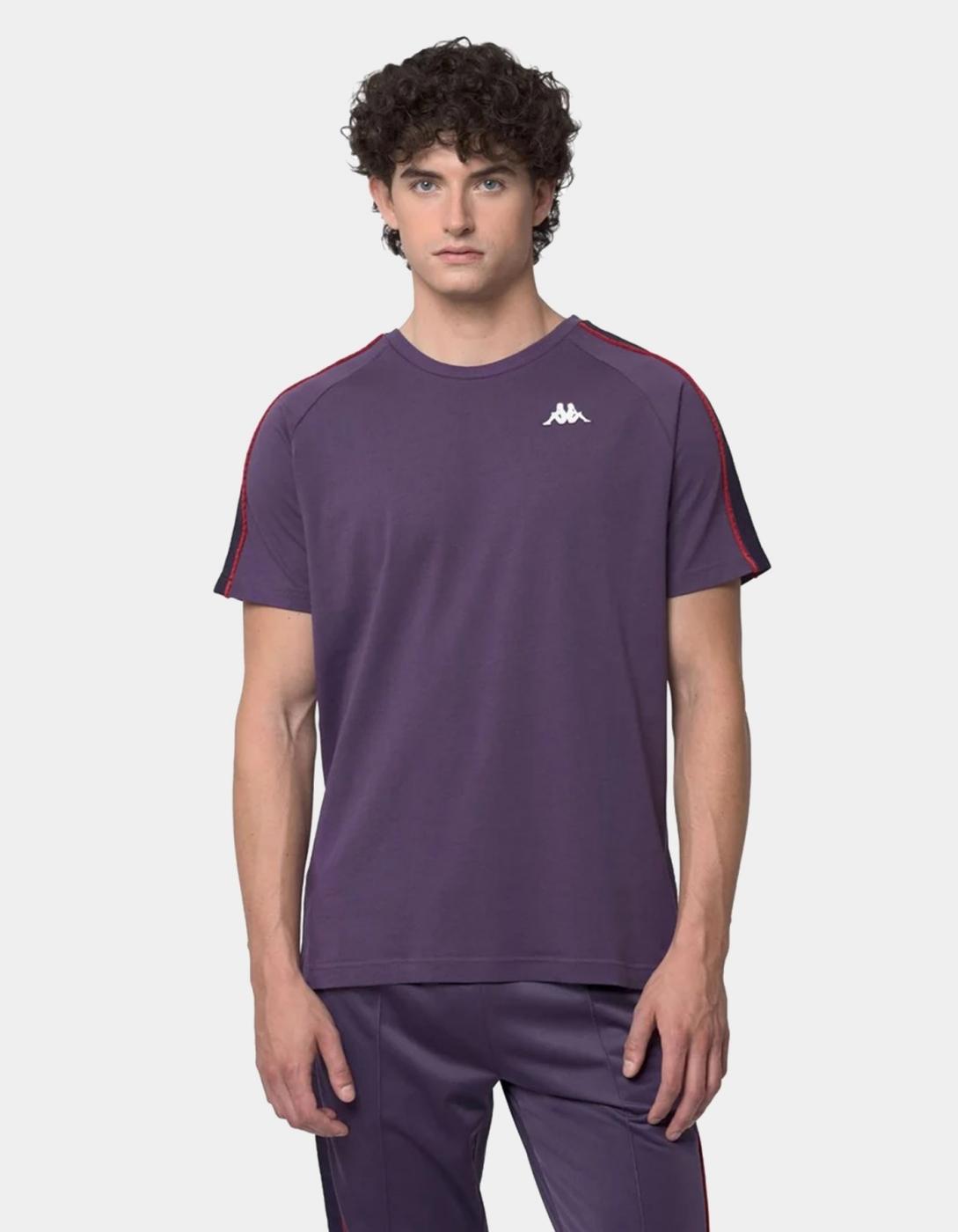 Camiseta KAPPA COEN SLIM - Violet Anil/Red Md Coral
