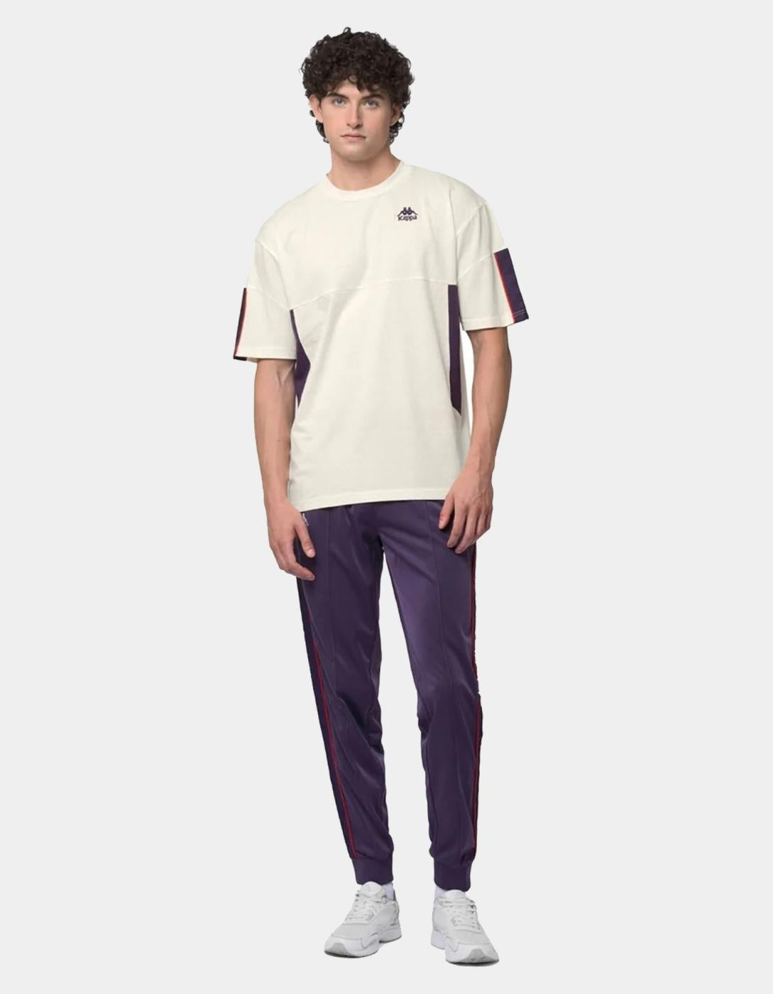 Camiseta KAPPA OMRI - White Natural/Violet Anil
