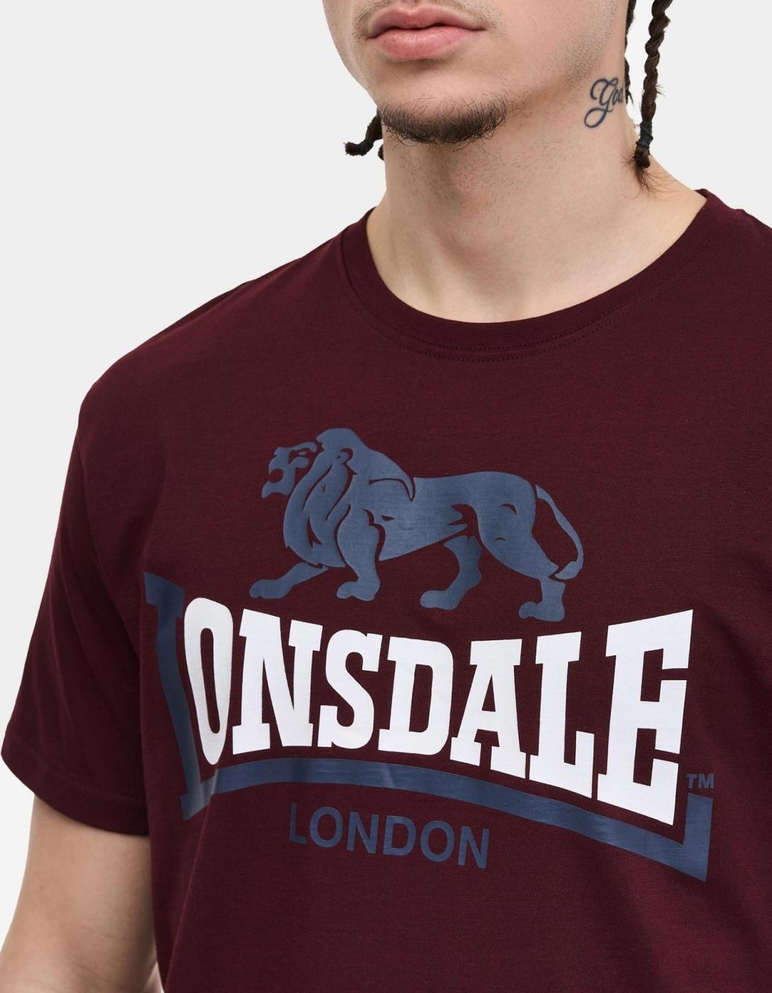 Camiseta LION TWO TONE - Oxblood/Navy/White