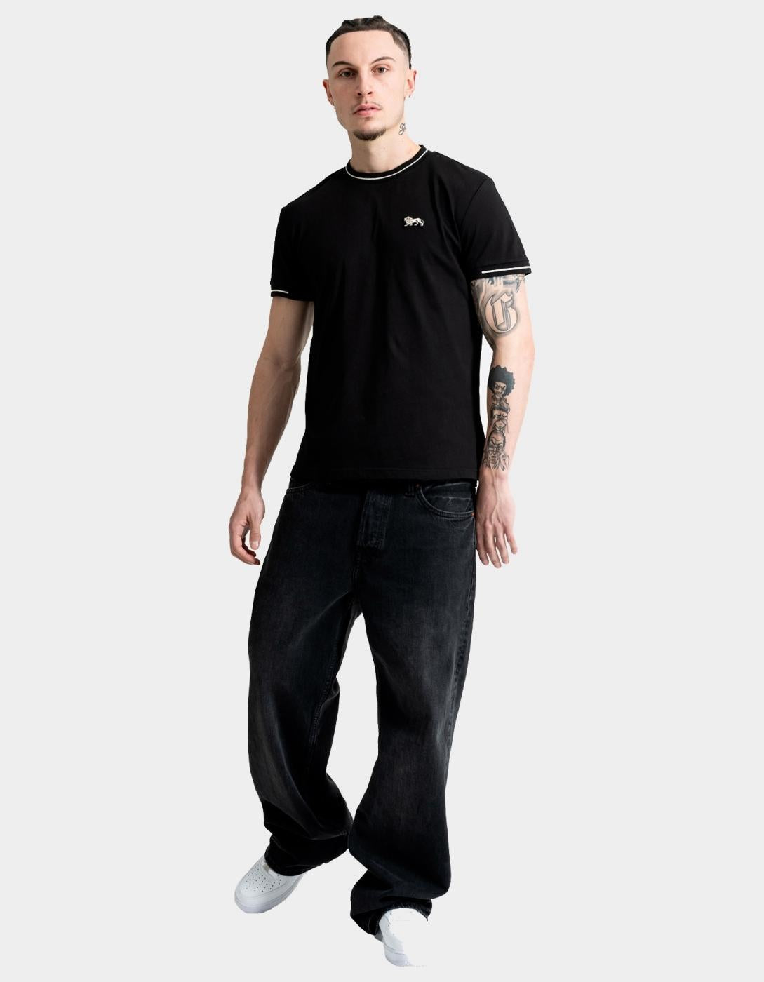 Camiseta LONSDALE CUFFLEY - Black/Ecru