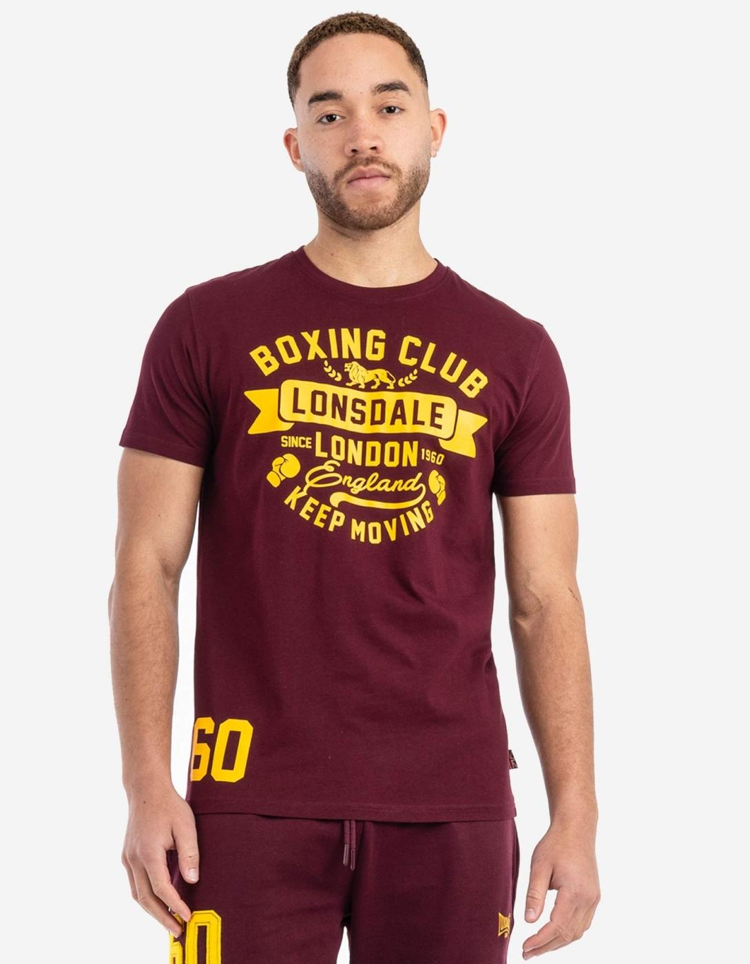 Camiseta LONSDALE GRUTING - Ochre/Oxblood