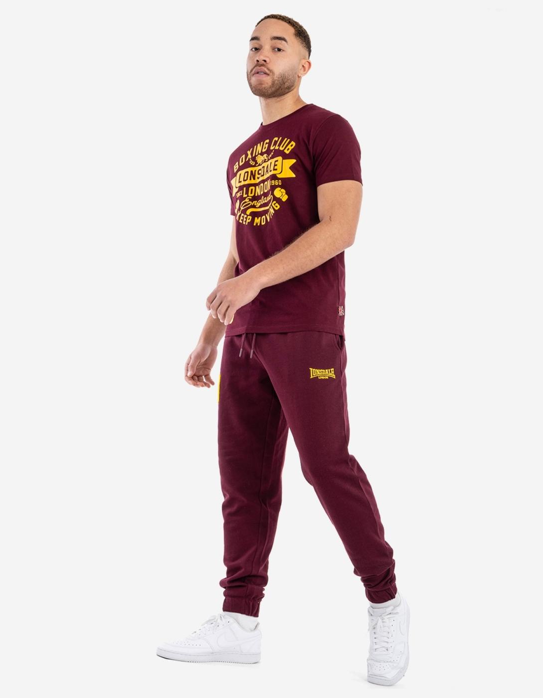 Camiseta LONSDALE GRUTING - Ochre/Oxblood