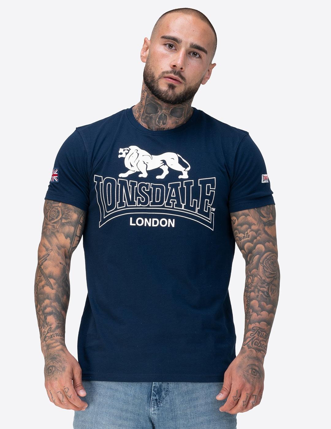 Camiseta LONSDALE HAZELHURST - Dark Navy/Ecru