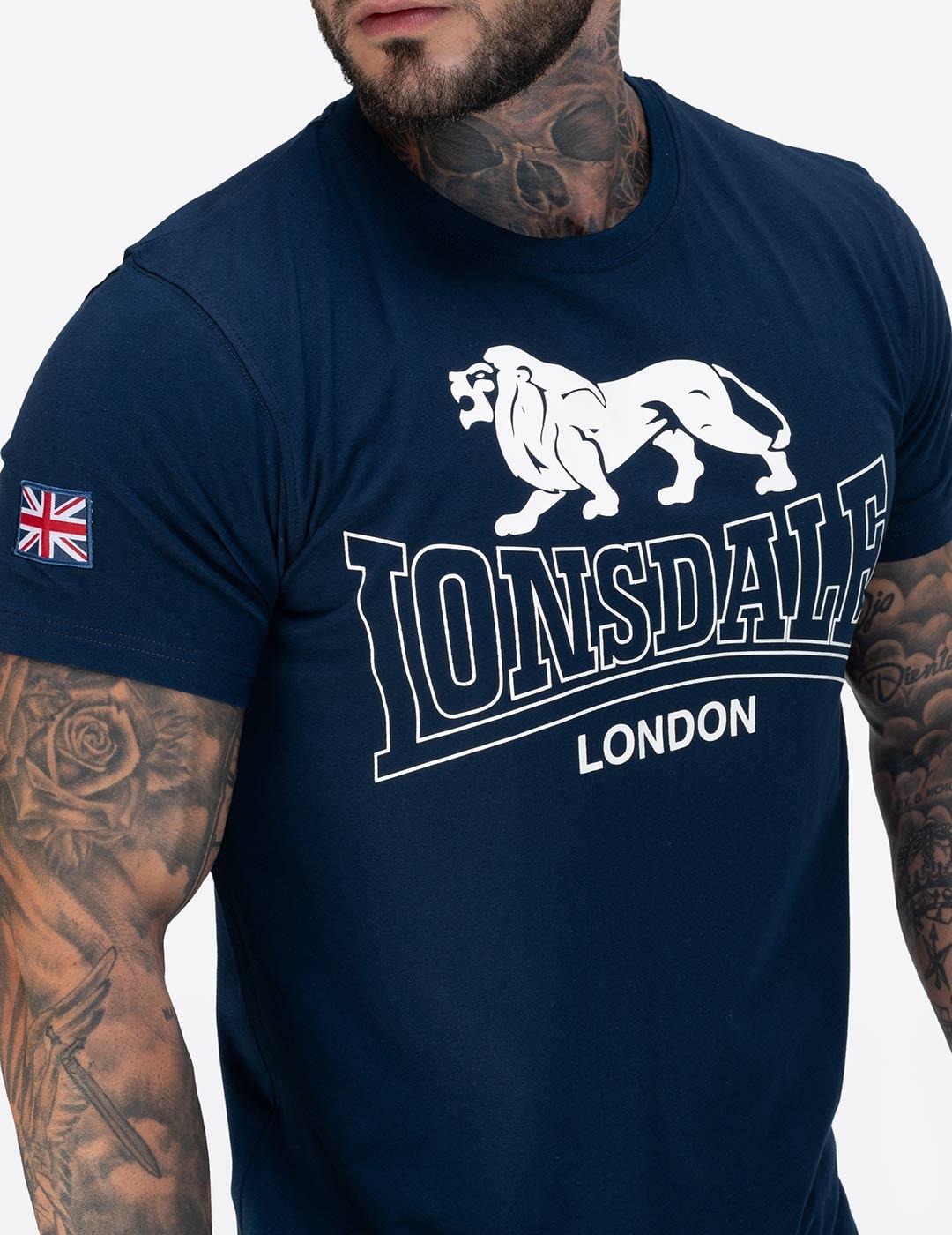Camiseta LONSDALE HAZELHURST - Dark Navy/Ecru