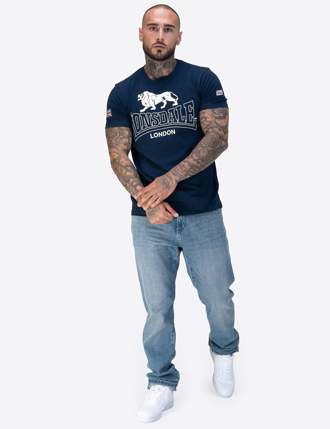 Camiseta LONSDALE HAZELHURST - Dark Navy/Ecru