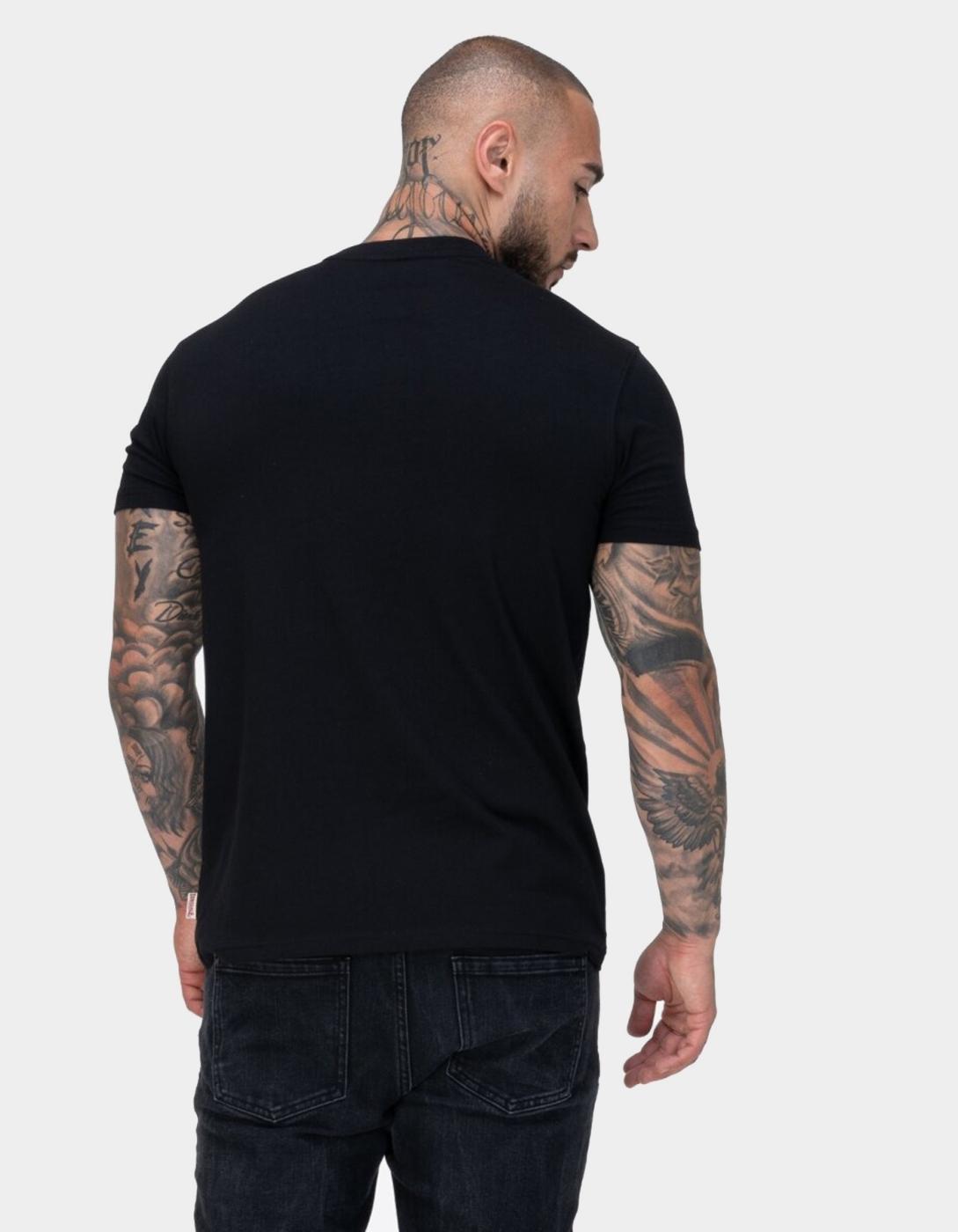 Camiseta LONSDALE HUYTON - Black/White/Blue/Red