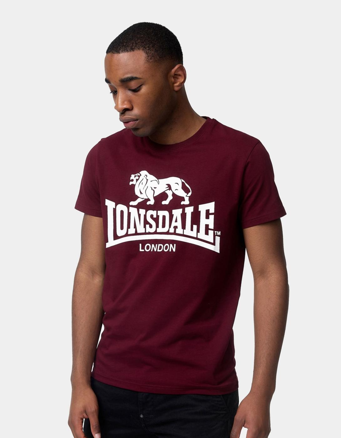 Camiseta LONSDALE KELSO - Oxblood
