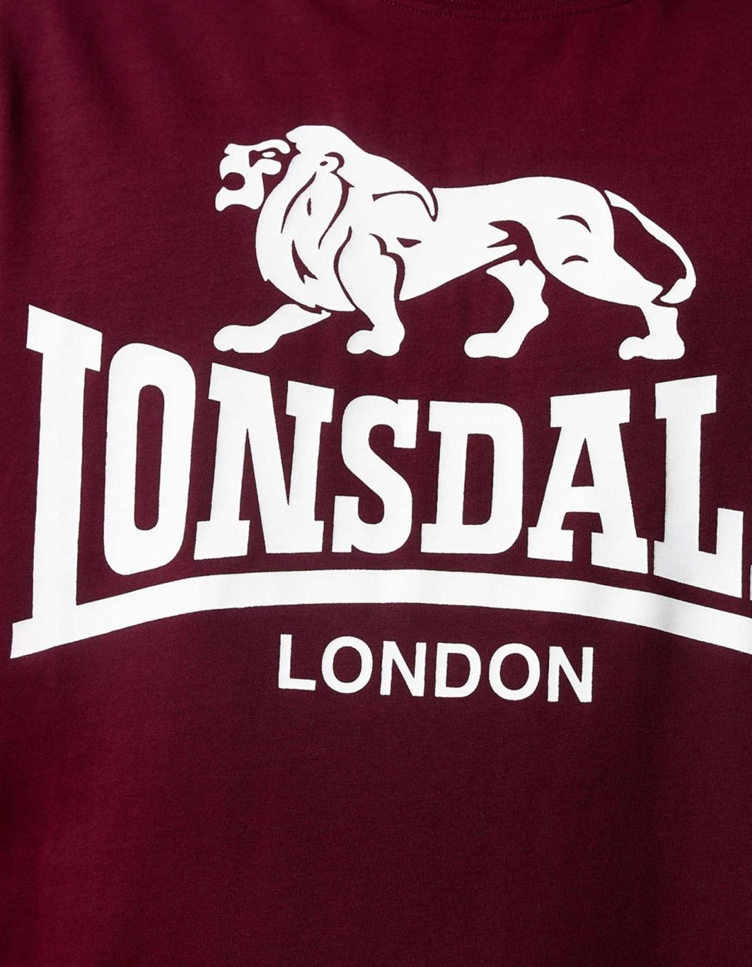Camiseta LONSDALE KELSO - Oxblood