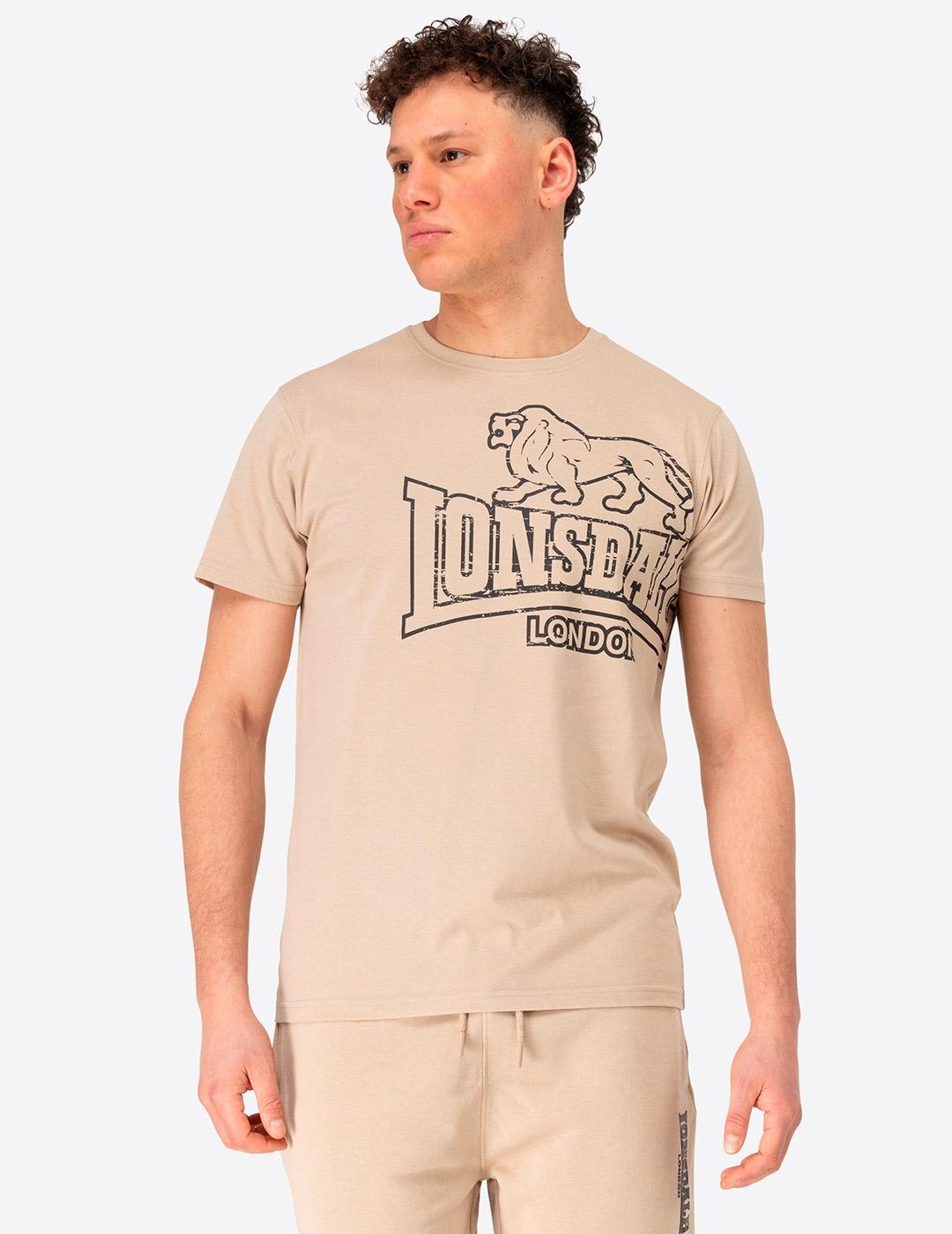 Camiseta LONSDALE LANGSETT - Sand/Black