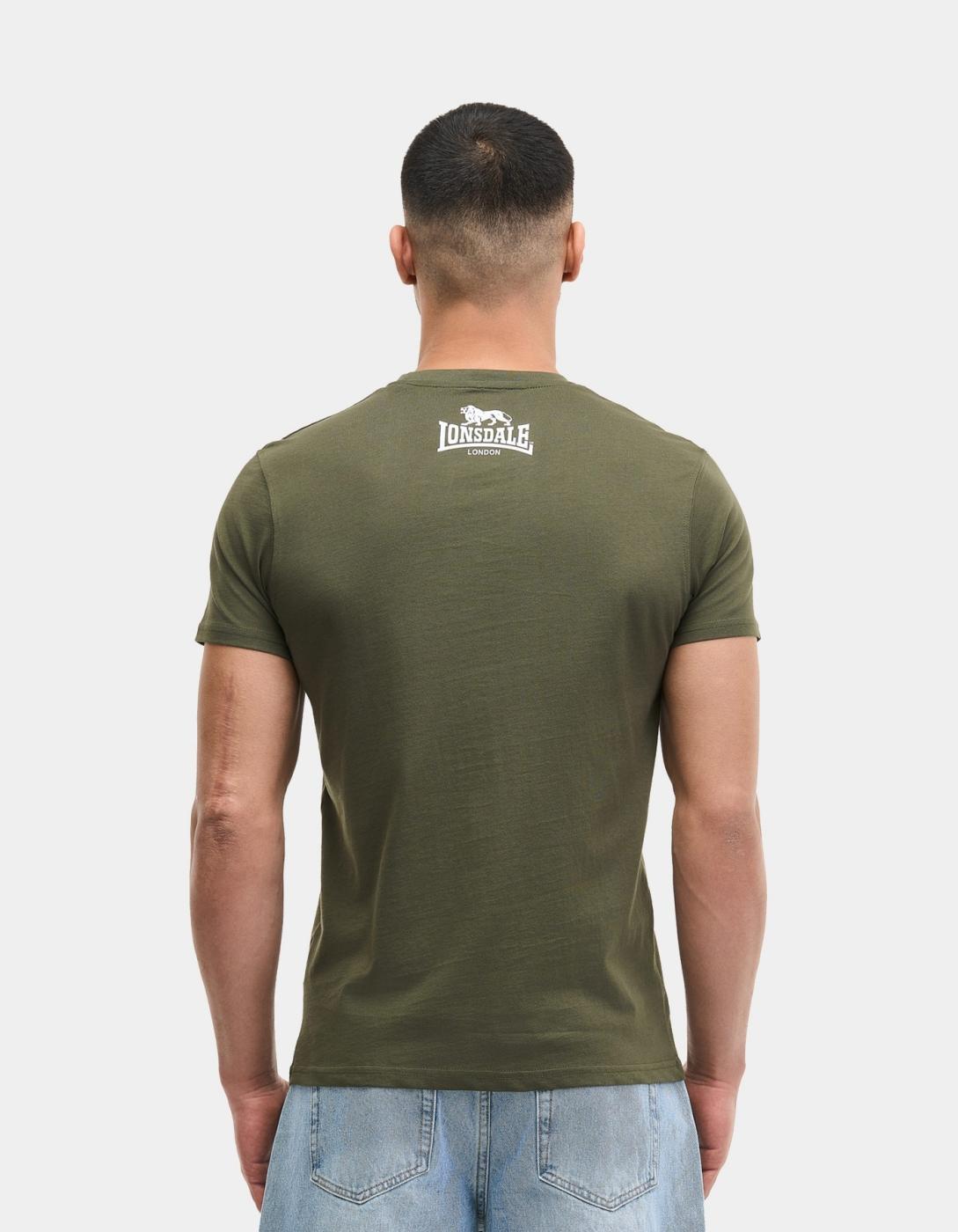 Camiseta LONSDALE LOGO - Olive/White