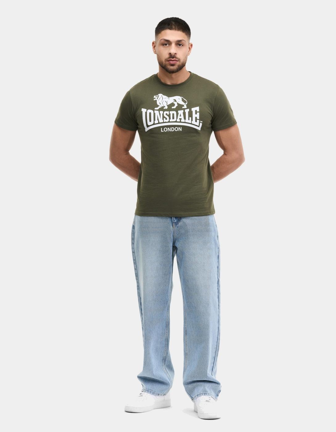 Camiseta LONSDALE LOGO - Olive/White