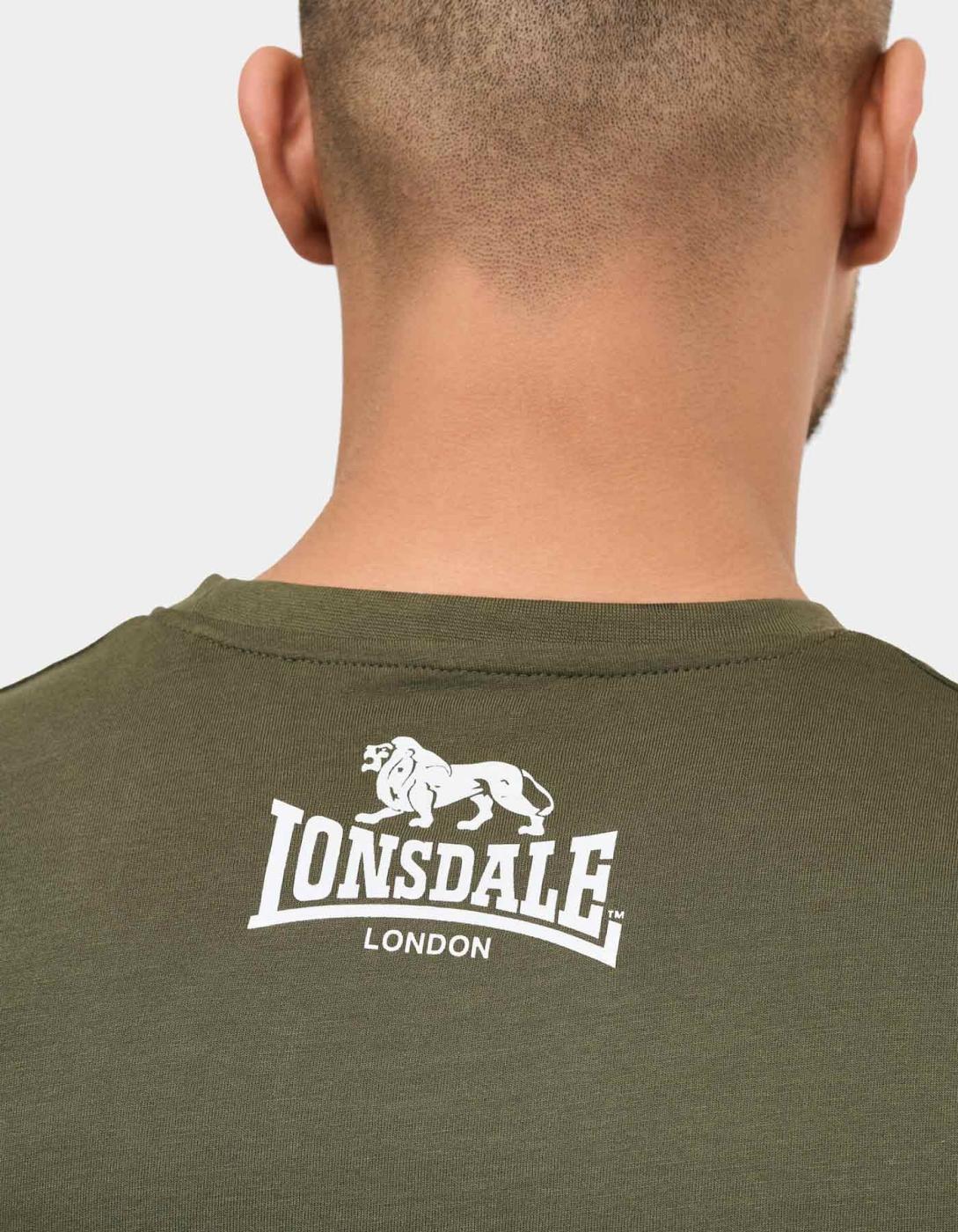 Camiseta LONSDALE LOGO - Olive/White