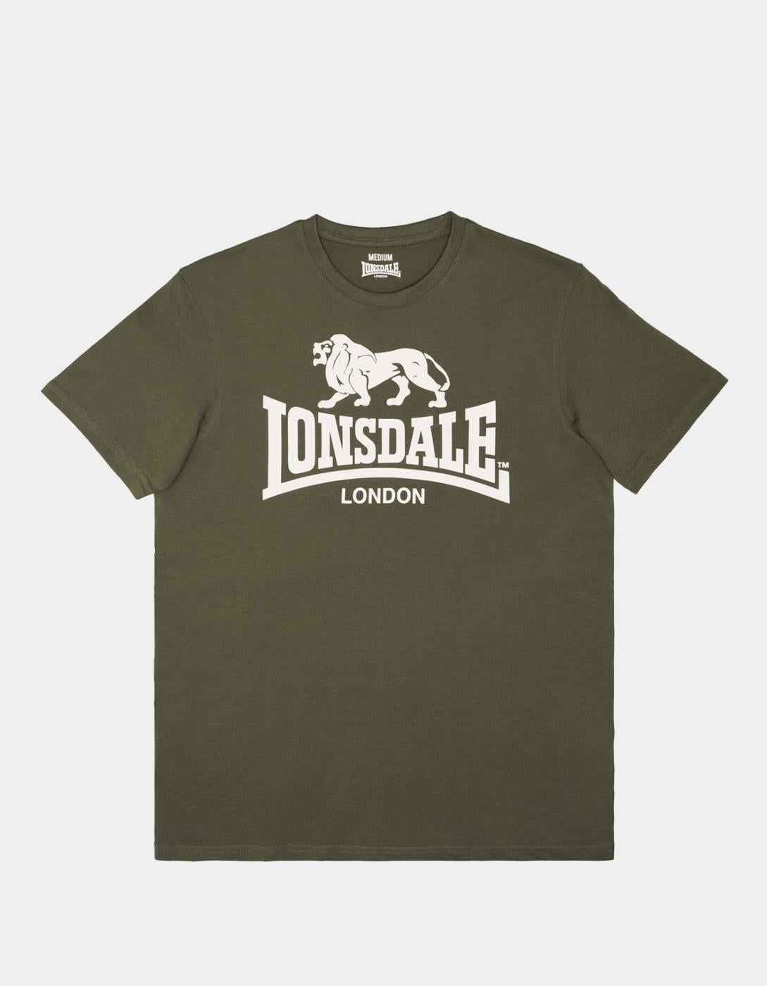 Camiseta LONSDALE LOGO - Olive/White