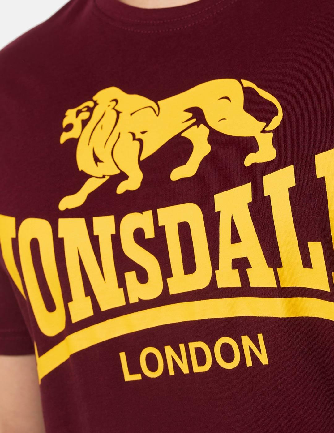 Camiseta LONSDALE LOGO - Vintage Oxblood