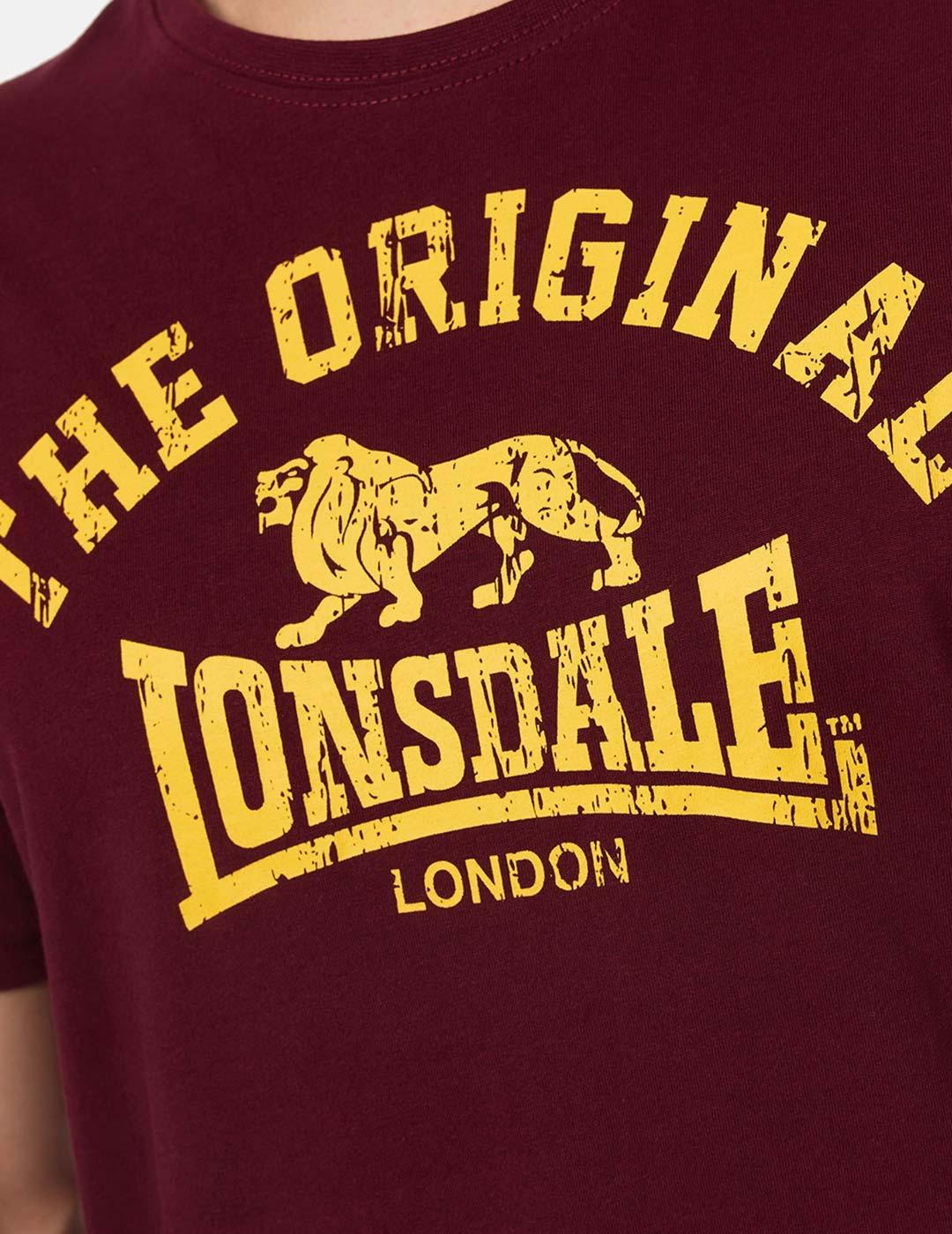 Camiseta LONSDALE ORIGINAL - Vintage Oxblood