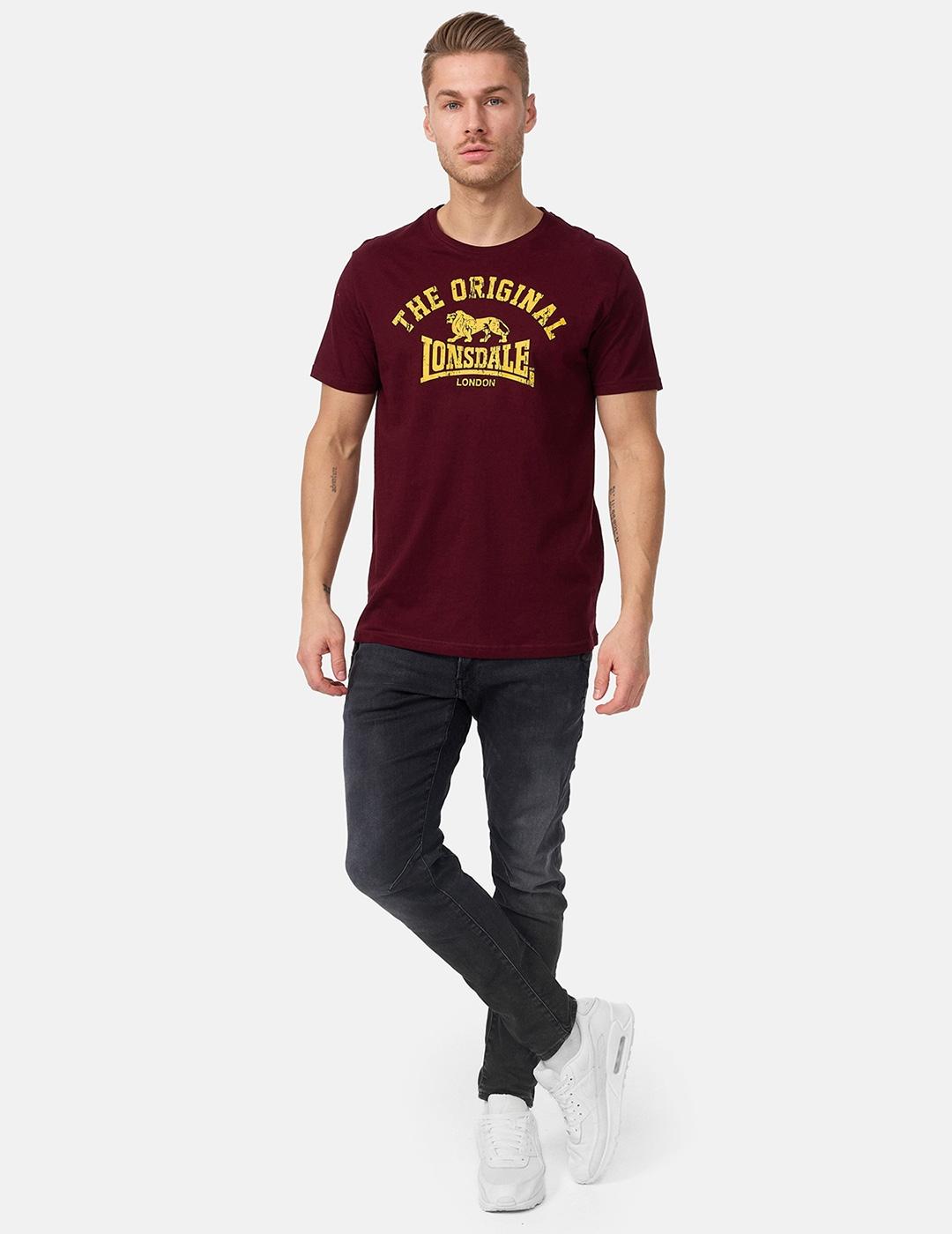 Camiseta LONSDALE ORIGINAL - Vintage Oxblood