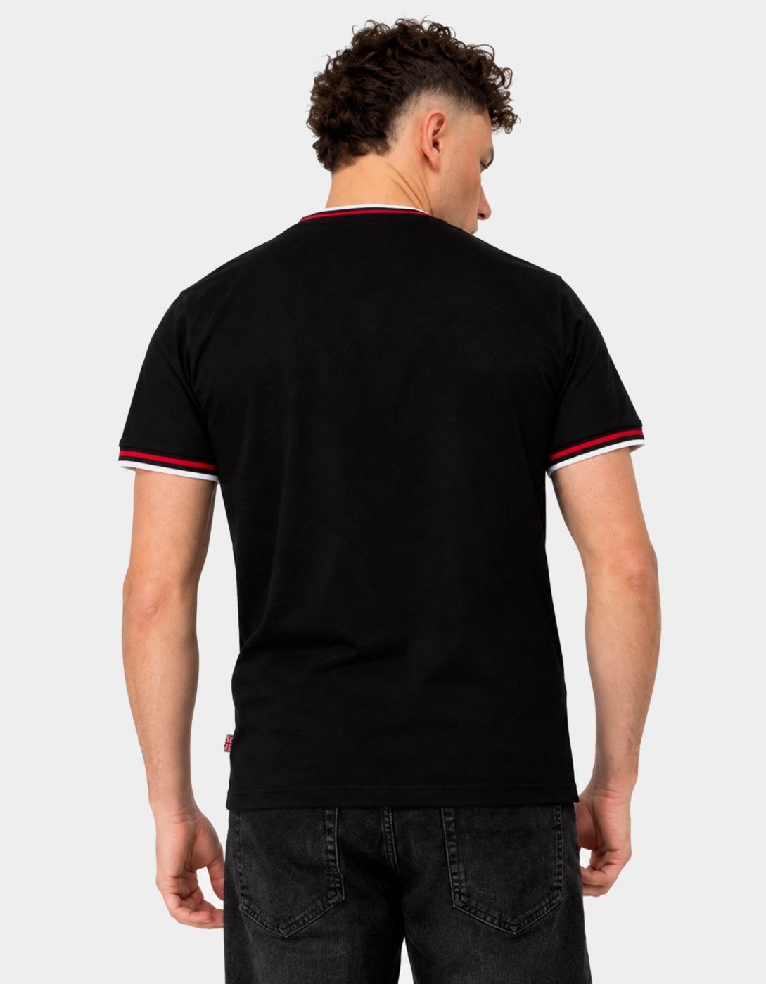 Camiseta LONSDALE QUIN - Black/Red/White