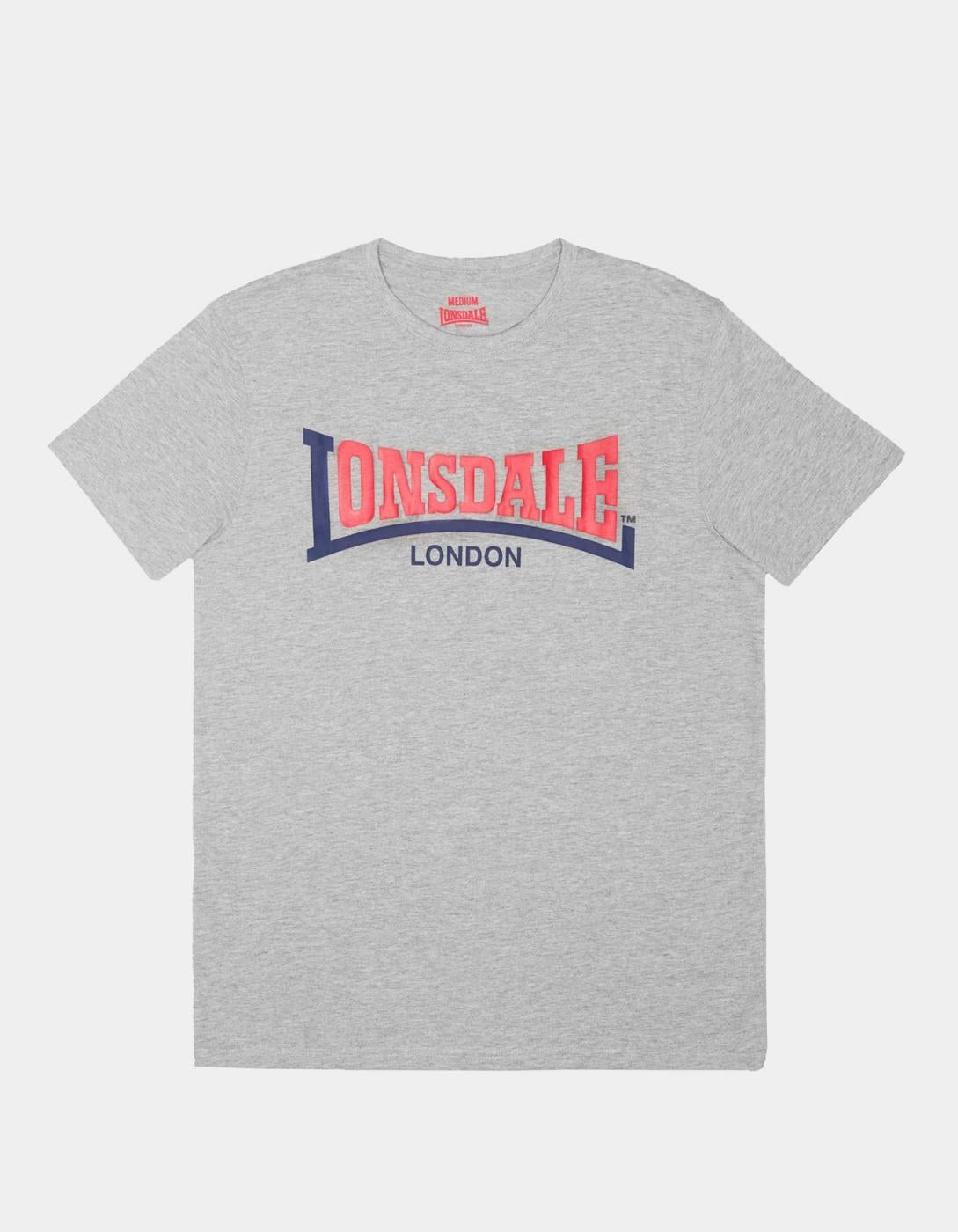 Camiseta LONSDALE TWO TONE - Marl Grey/Navy/Red