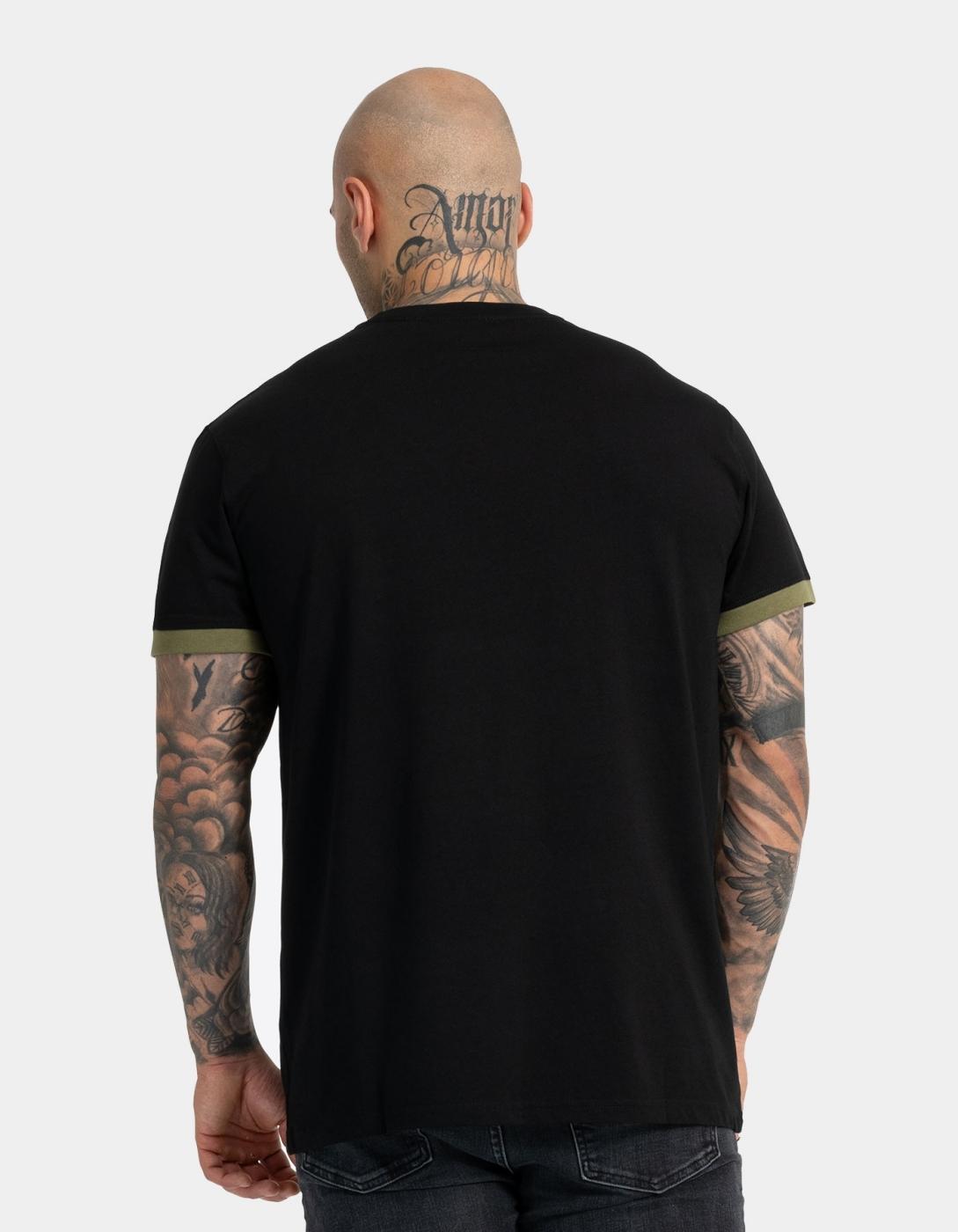 Camiseta LOSNDALE TOWNHEAD - Black/Olive