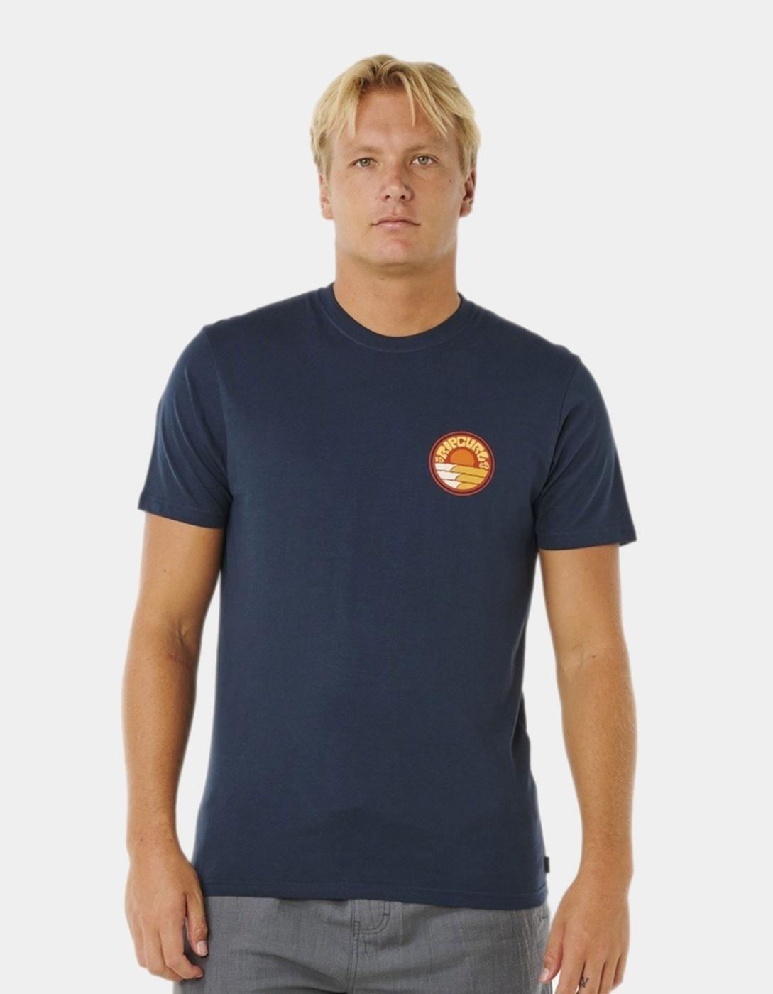 Camiseta PACIFIC RINSE STACKED - Dark Navy