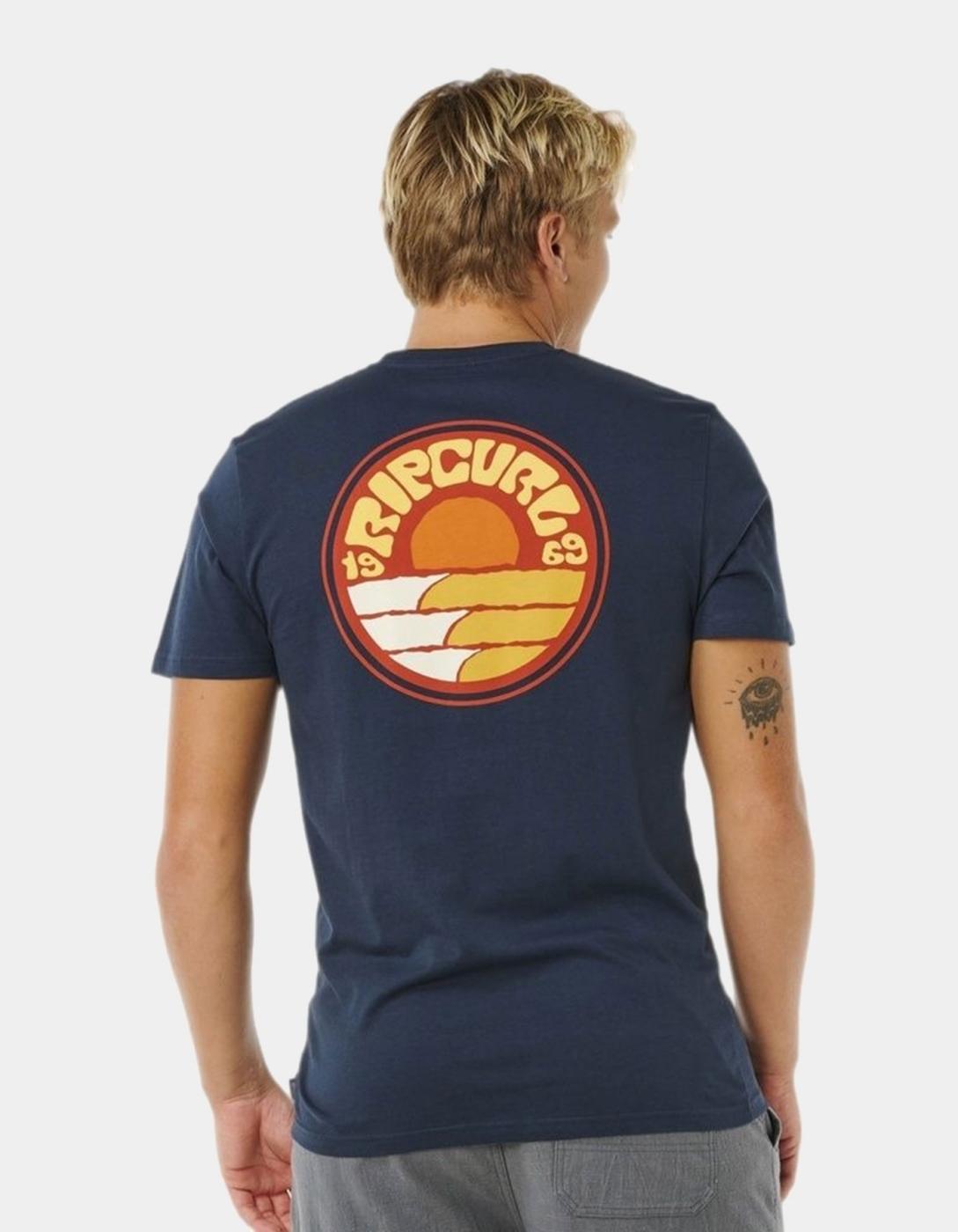 Camiseta PACIFIC RINSE STACKED - Dark Navy