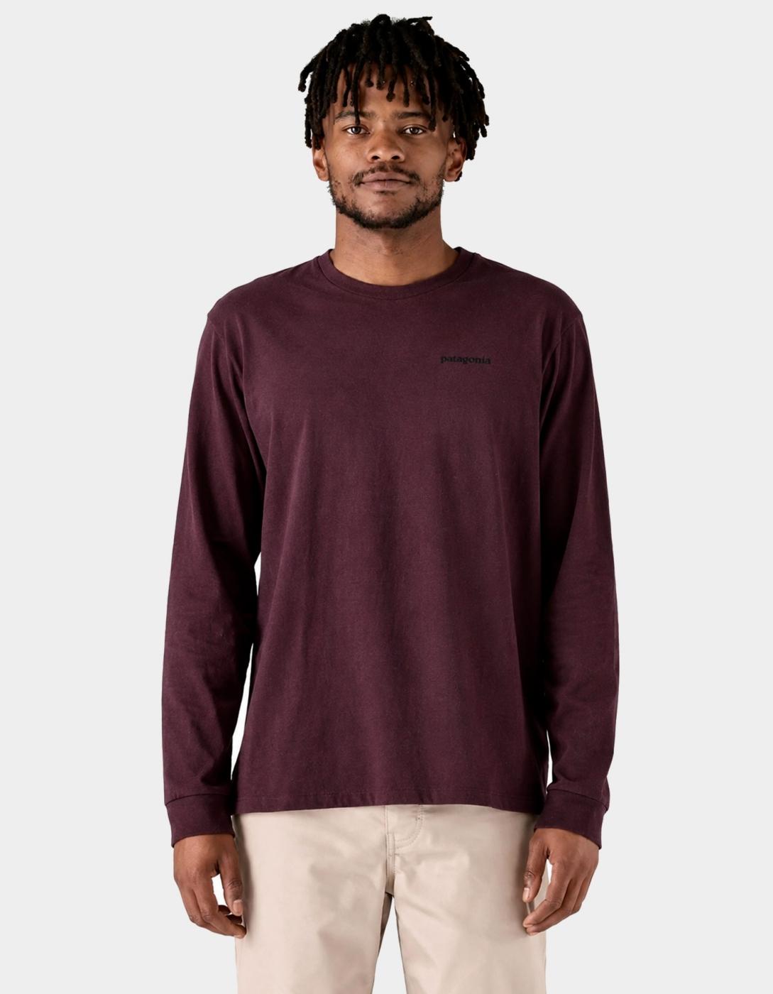 Camiseta PATAGONIA Manga Larga P-6 LOGO RESPONSIBILI - Berry