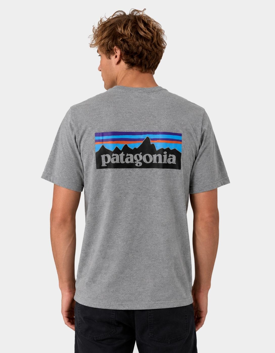 Camiseta PATAGONIA P-6 LOGO RESPONSIBILI - Gravel Heather