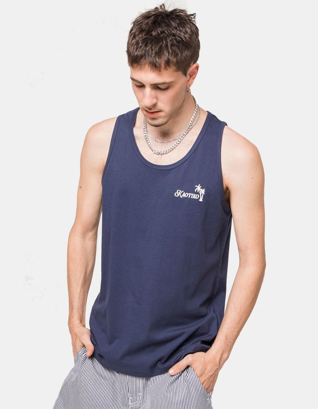 Camiseta Tirantes KAOTIKO PALMS - Navy
