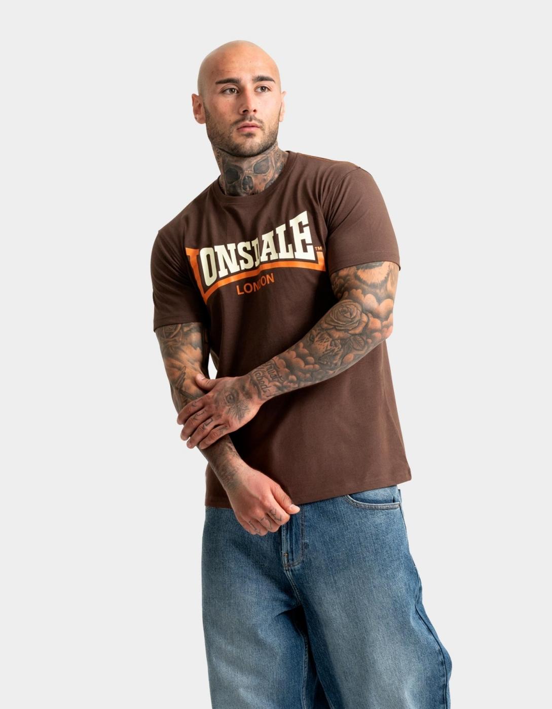 Camiseta TWO TONE - Brown/Ecru/Orange