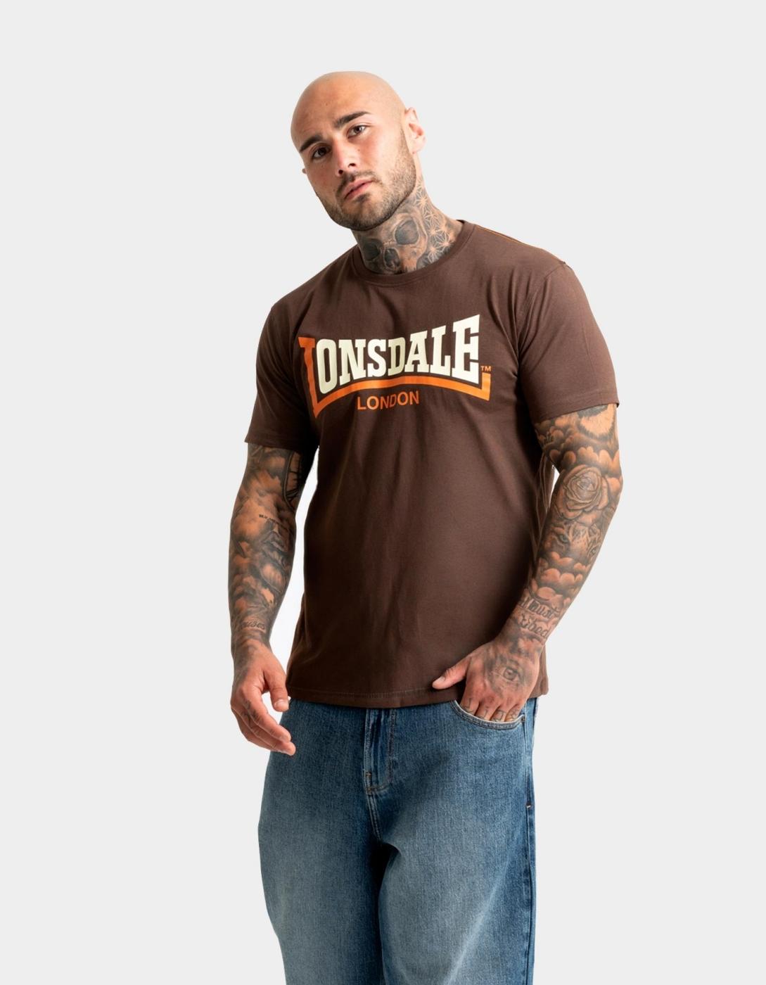 Camiseta TWO TONE - Brown/Ecru/Orange