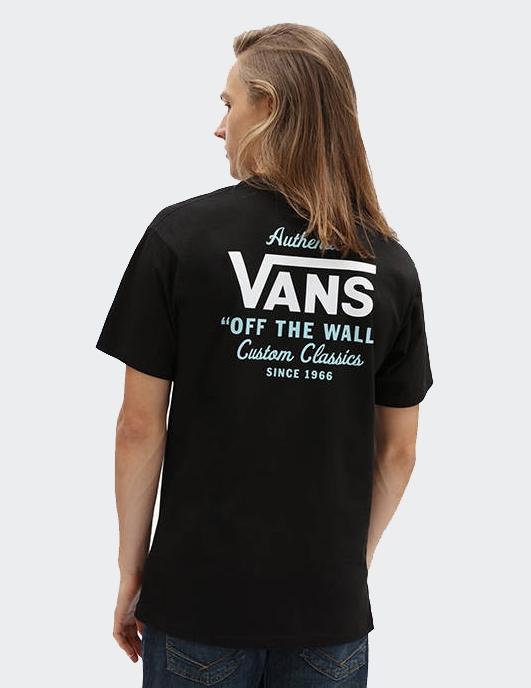 Camiseta VANS HOLDER ST CLASSIC - Black/Aquatic/White