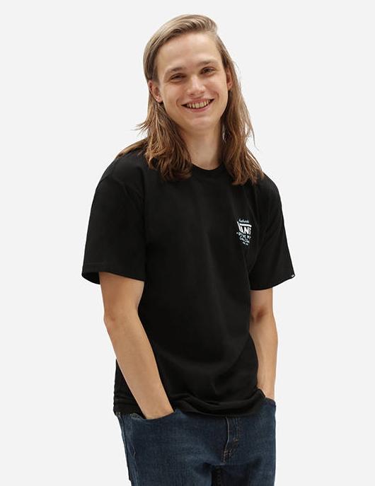 Camiseta VANS HOLDER ST CLASSIC - Black/Aquatic/White