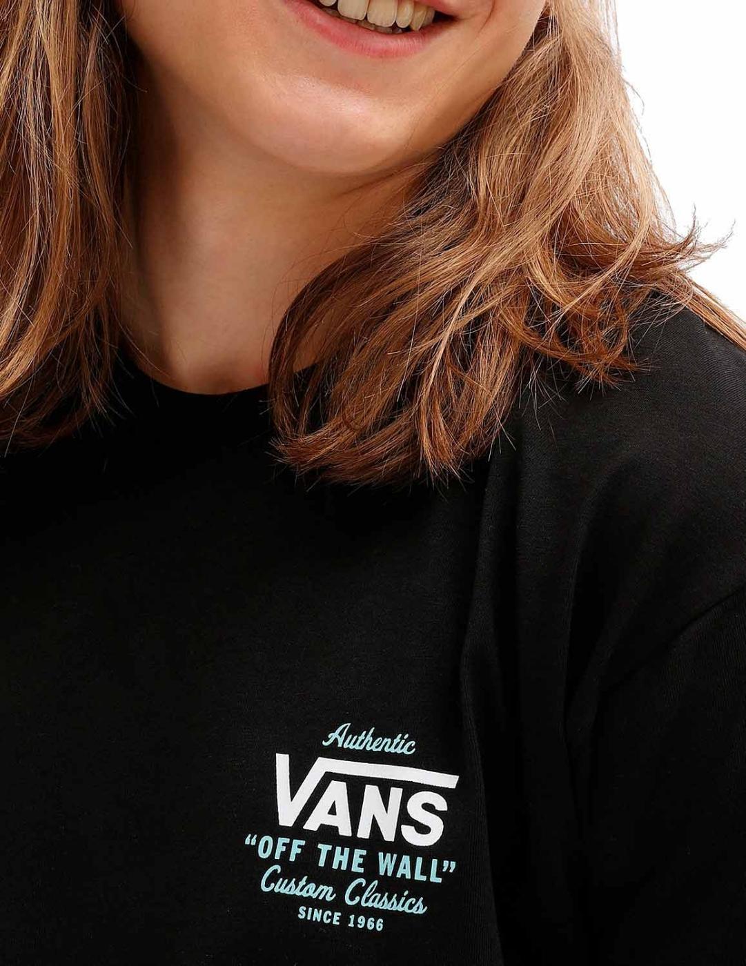Camiseta VANS HOLDER ST CLASSIC - Black/Aquatic/White
