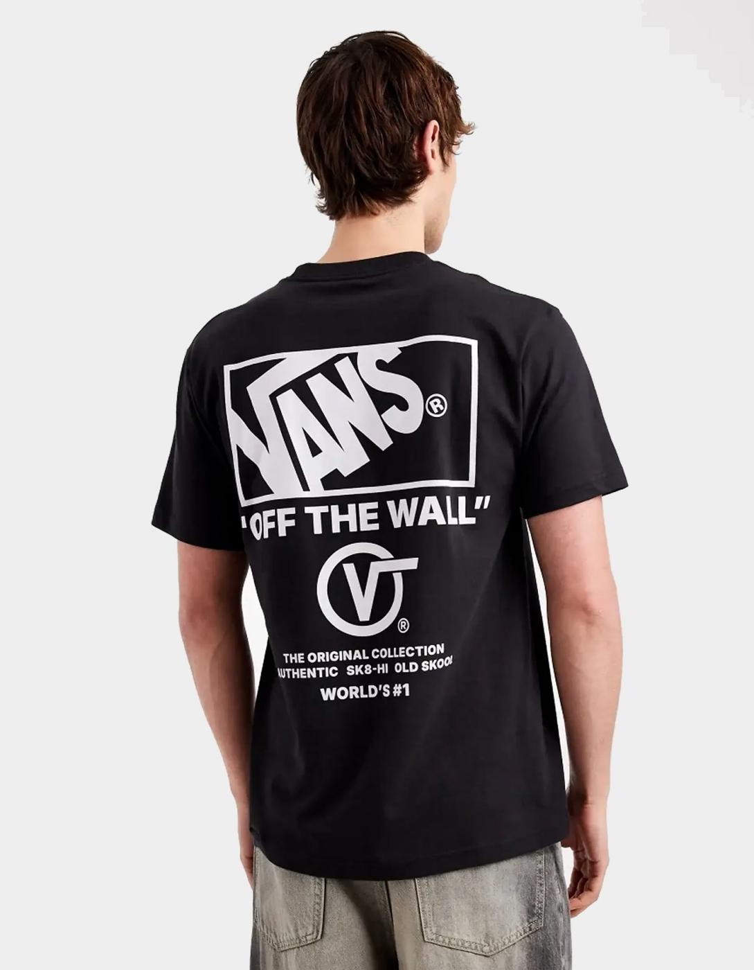 Camiseta VANS STACKED HI - Black/White
